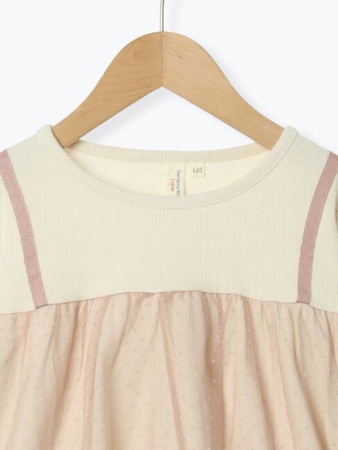 Samansa Mos2 Lagom「チュールドッキングカットソー」|Tシャツ・カットソー|