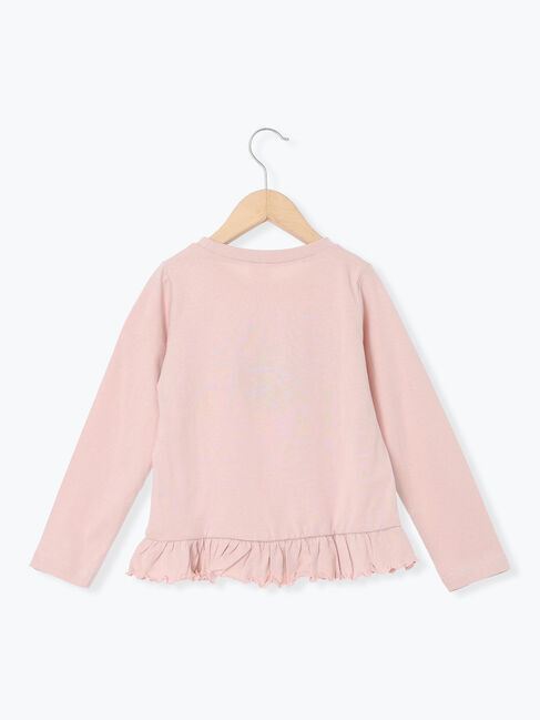 Samansa Mos2 Lagom「イヌさがら刺繍裾フリルロンT」|Tシャツ・カットソー|