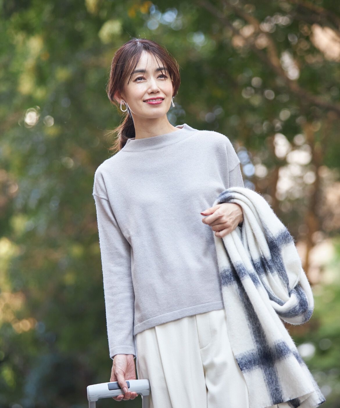 INED「モックネックプルオーバーニット」|ニット・セーター|