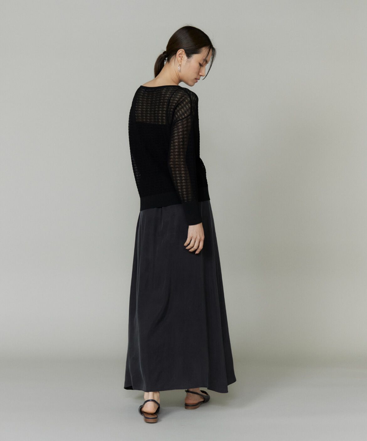 INED「キュプラフィブリルフレアスカート」|スカート|