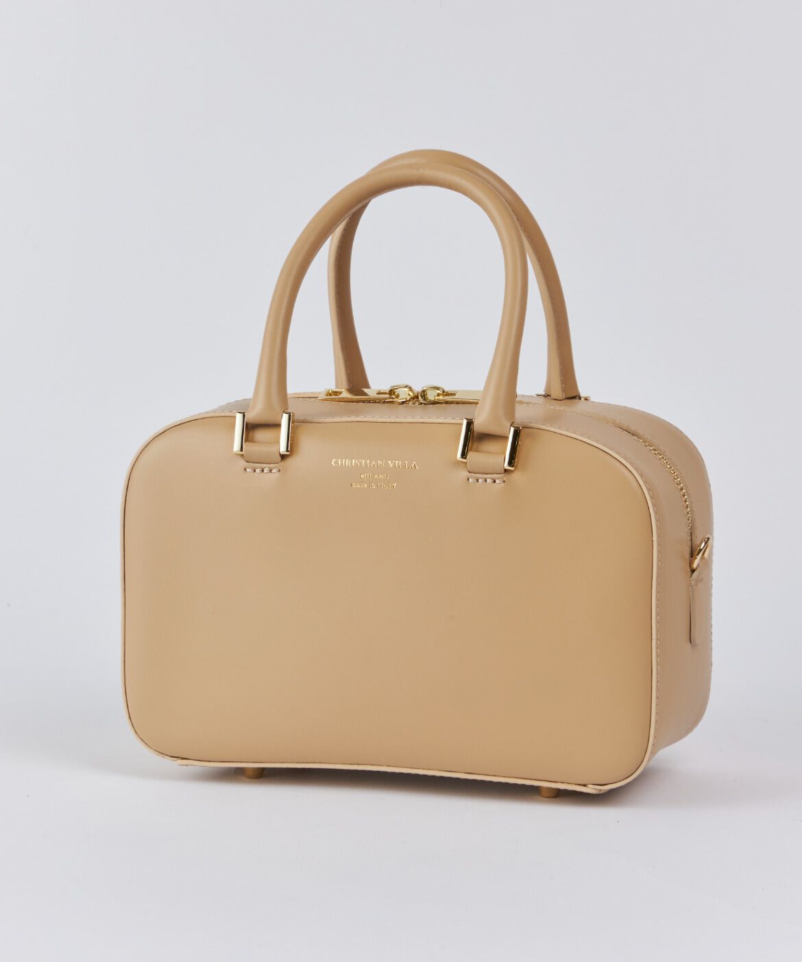 FAVORITE SUKINAMONO「《別注スムースレザー使用》ミニボストンバッグ《CHRISTIAN VILLA》」|ボストンバッグ|ベージュ2