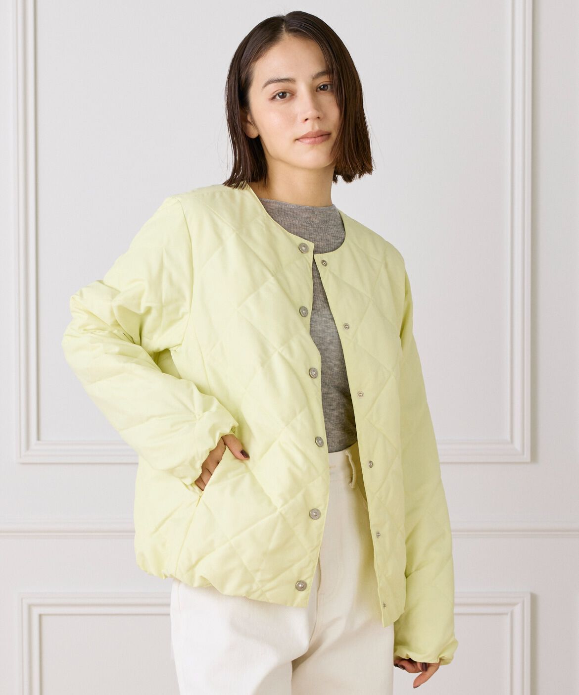 DAY by DAY it&rsquo;s international「クルーネックダウンジャケット《TAIONコラボレーション》　」|ダウン|イエロー