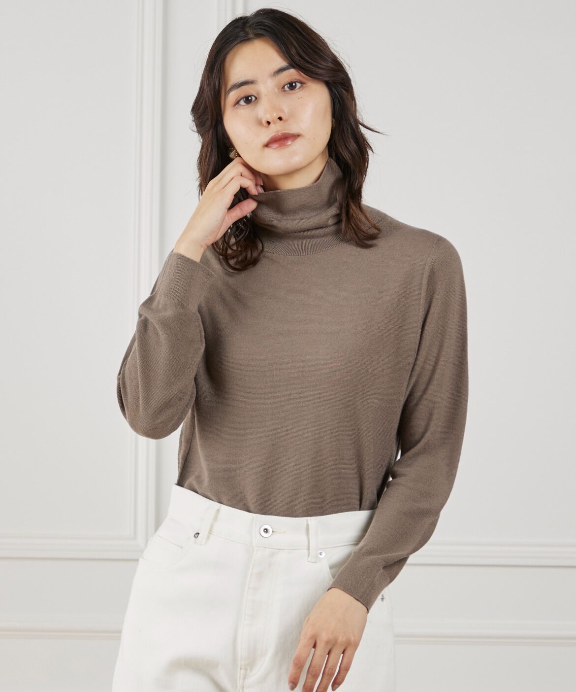 DAY by DAY it&rsquo;s international「ホールガーメントタートルネックニット《Cuoo》」|ニット・セーター|モカチャ3