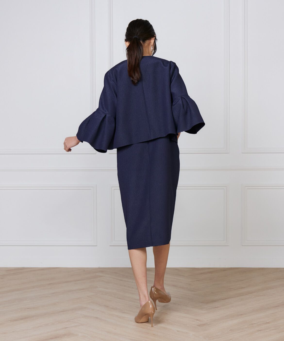 7-IDconcept.「《大きいサイズ》フクレジャカードワンピース」|ワンピース|