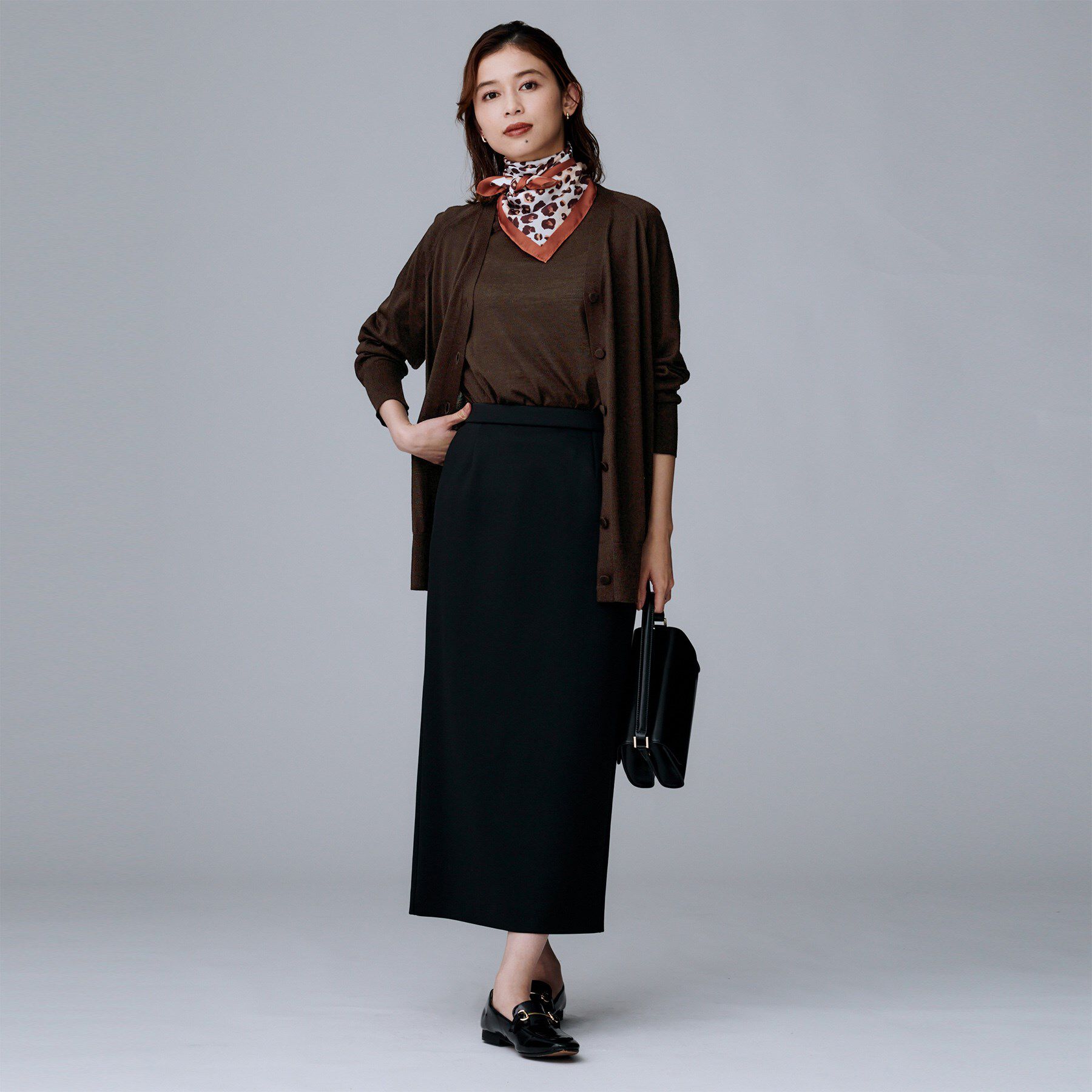 UNTITLED「【アンサンブル可/六分袖/洗える】ウールシルクニット」|ニット・セーター|