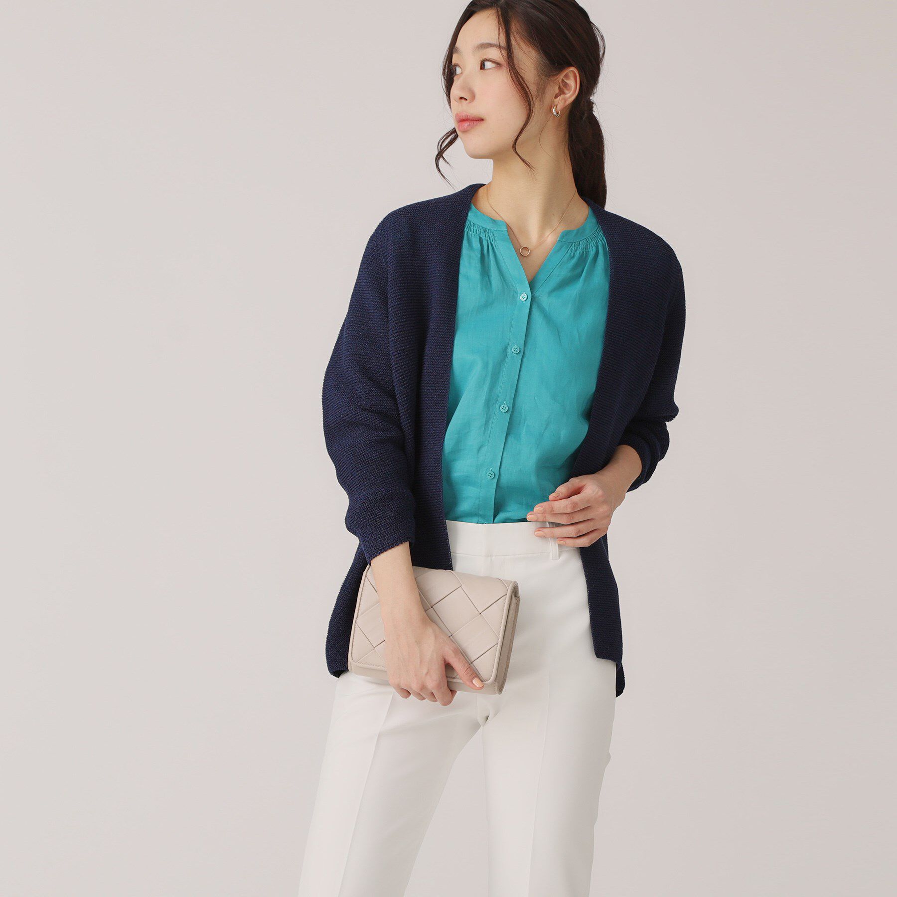 COUP DE CHANCE「【洗える／日本製／ヒップ丈】着流しカーディガン」|カーディガン|