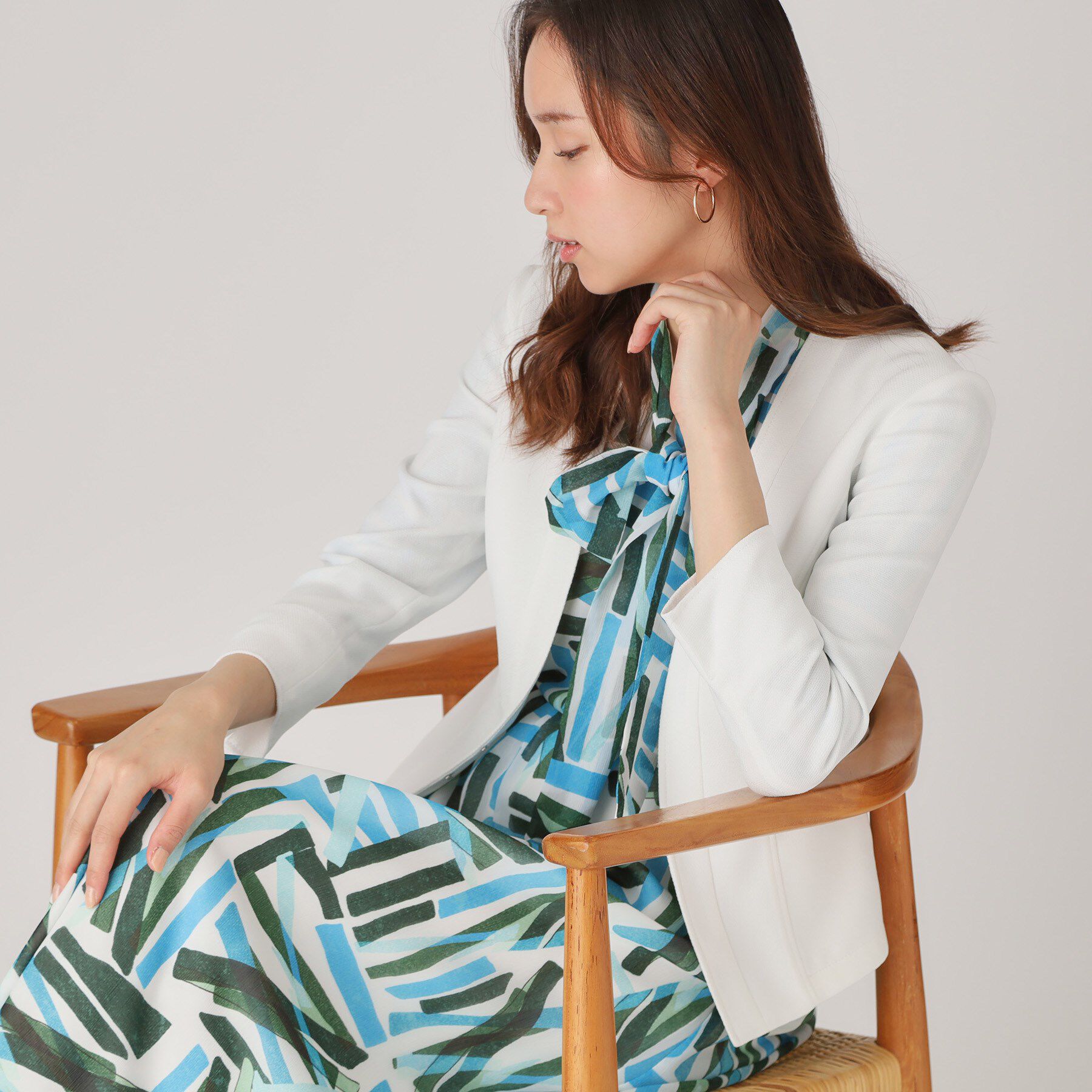 COUP DE CHANCE「【手洗い可／日本製】ノーカラージャケット」|ノーカラージャケット|ホワイト(001)