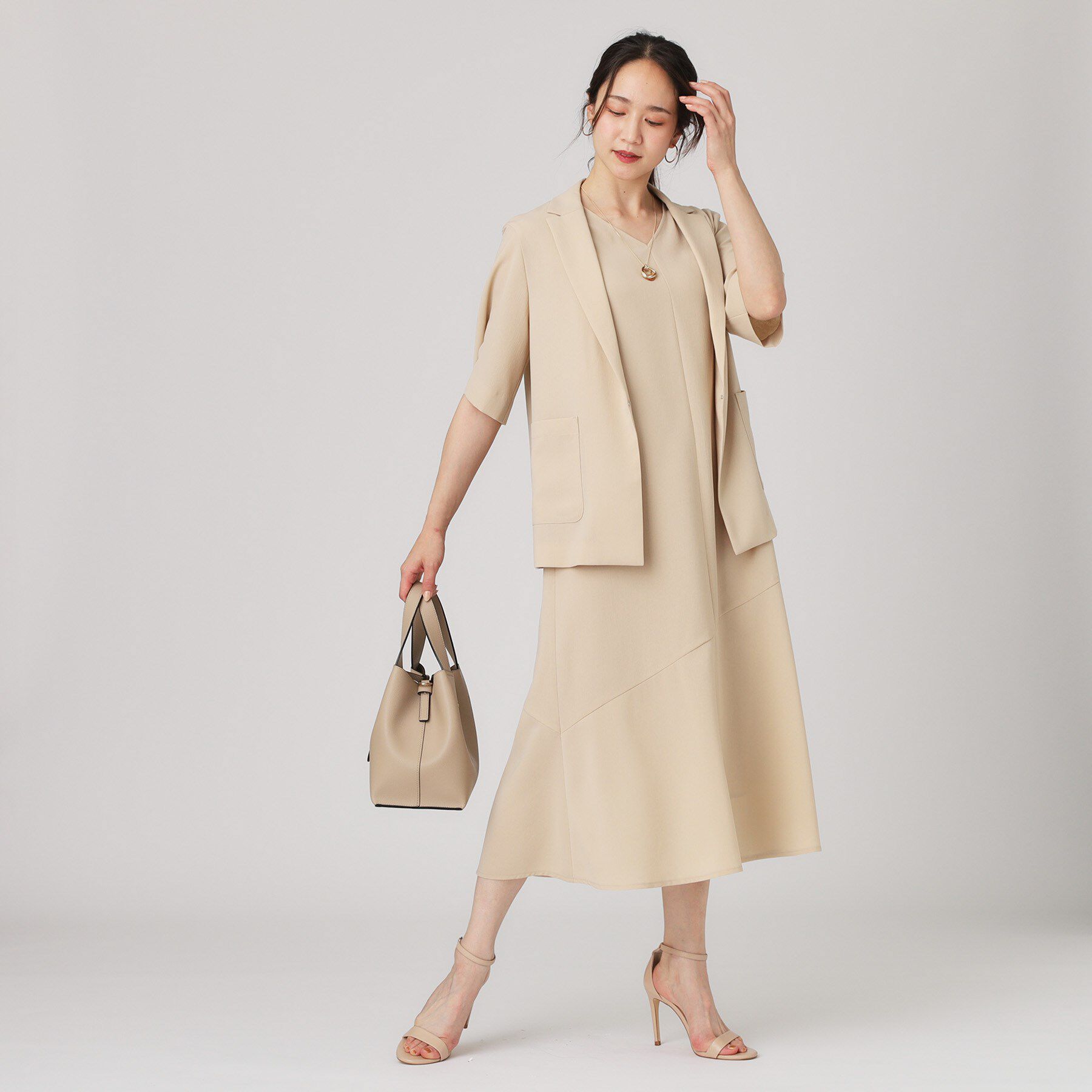 COUP DE CHANCE「【手洗い可／日本製】五分袖ジャケット」|テーラードジャケット|