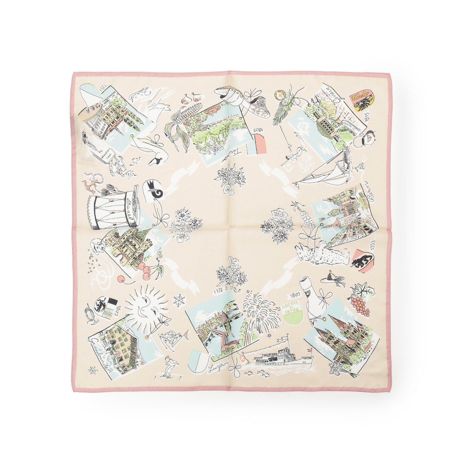 COUP DE CHANCE「ホリデースカーフ／日本製／コンパクトで使いやすい大きさ」|バンダナ・スカーフ|グレージュ(350)