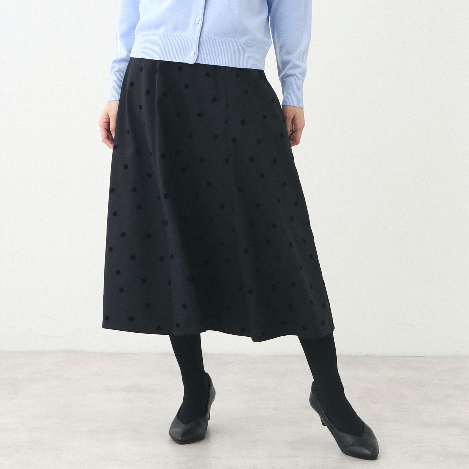 Reflect「ドットプリントフレアスカート」|スカート|