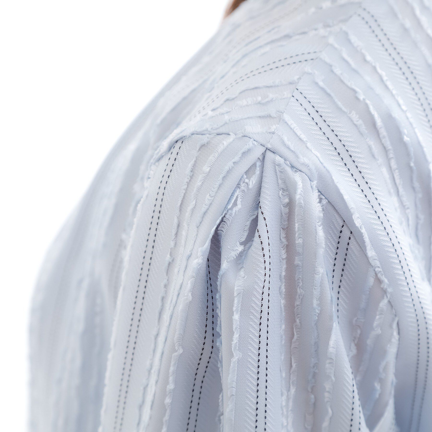 Reflect「【セットアップ可】ストライプ柄ジャカードブラウス」|シャツ・ブラウス|