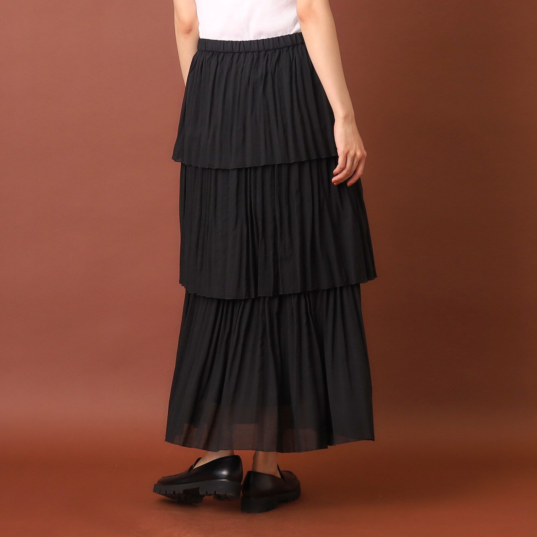 DRESSTERIOR「プリーツティアードスカート」|スカート|