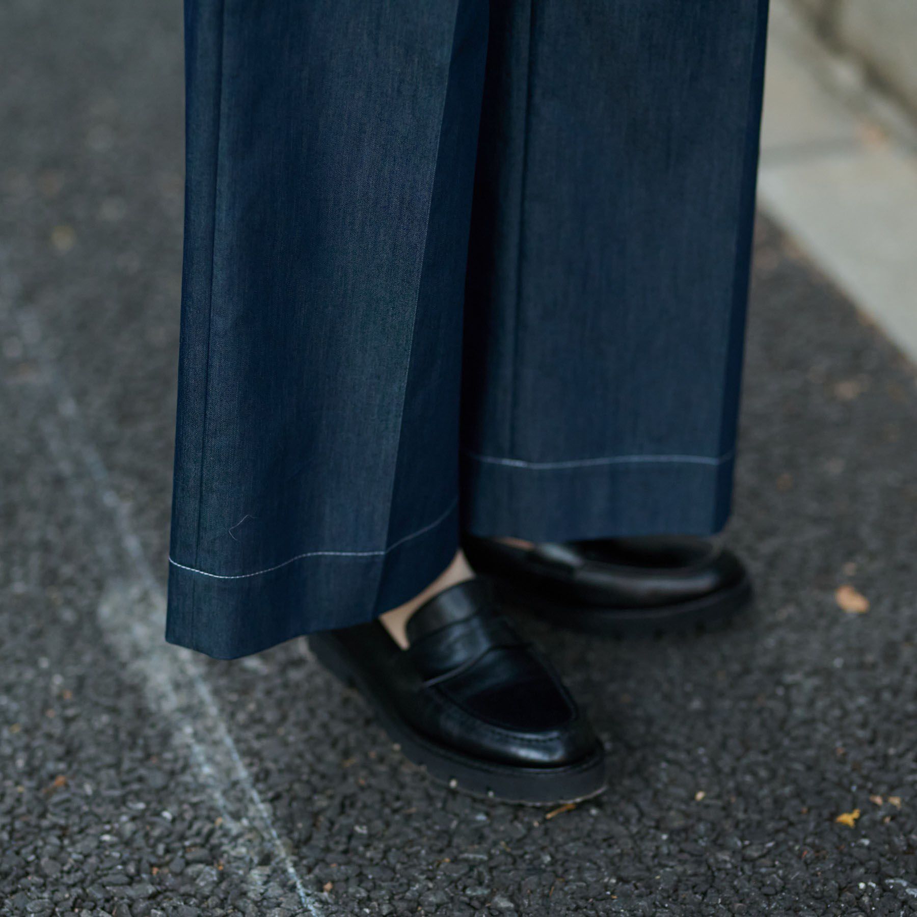 DRESSTERIOR「【洗える/接触冷感/後ろウエストゴム】イージーウエストワイドデニムパンツ」|その他|