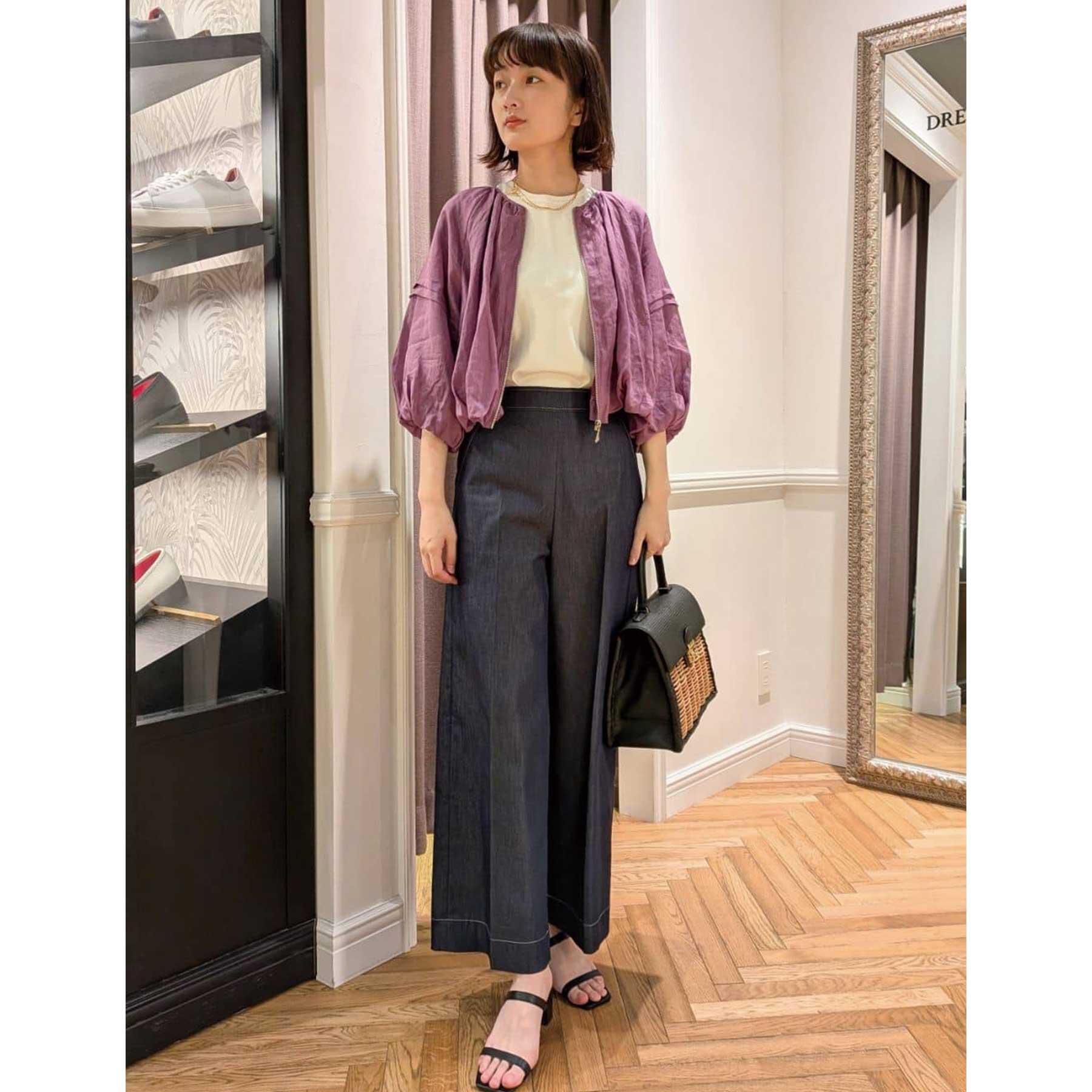 DRESSTERIOR「【洗える/接触冷感/後ろウエストゴム】イージーウエストワイドデニムパンツ」|その他|