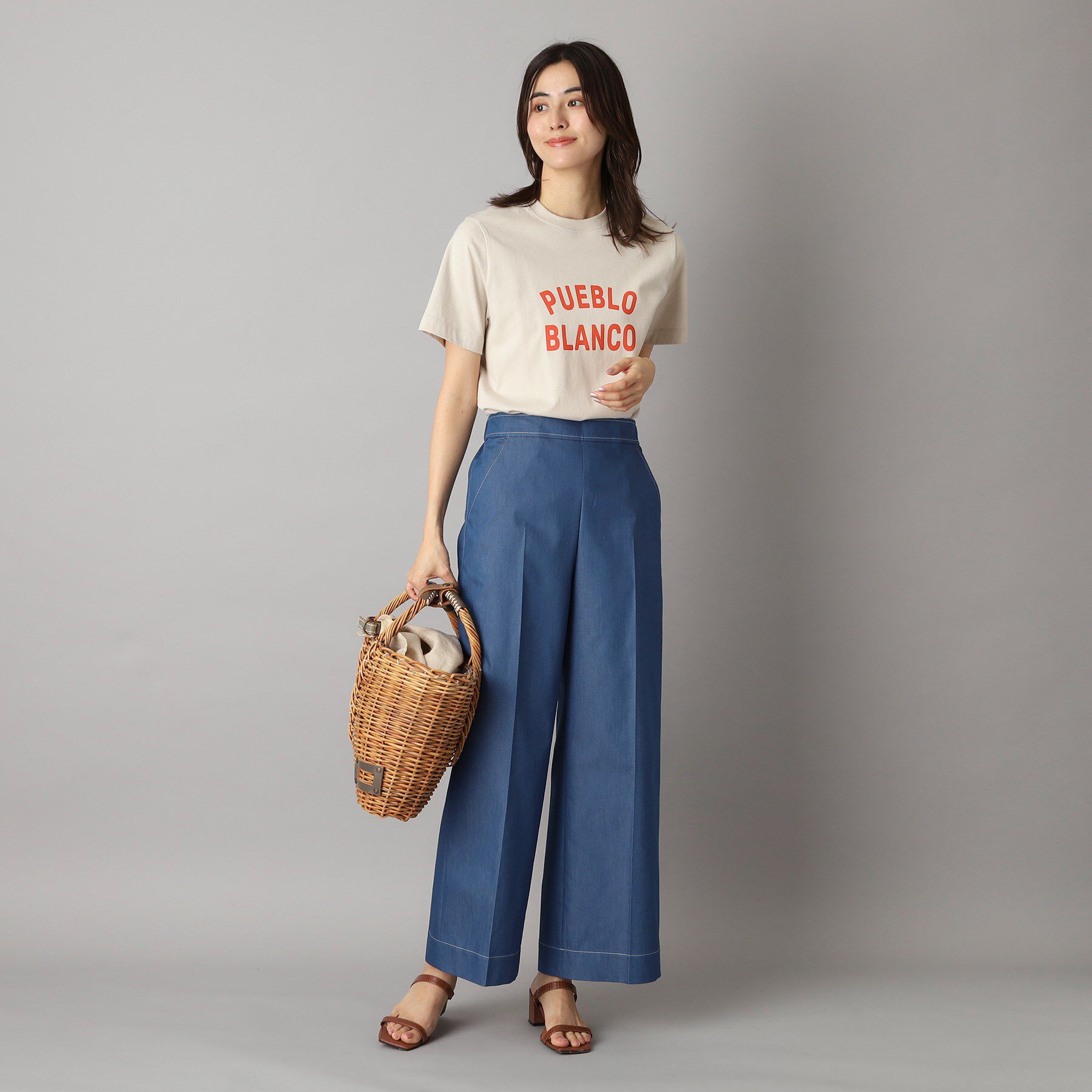 DRESSTERIOR「【洗える/接触冷感/後ろウエストゴム】イージーウエストワイドデニムパンツ」|その他|