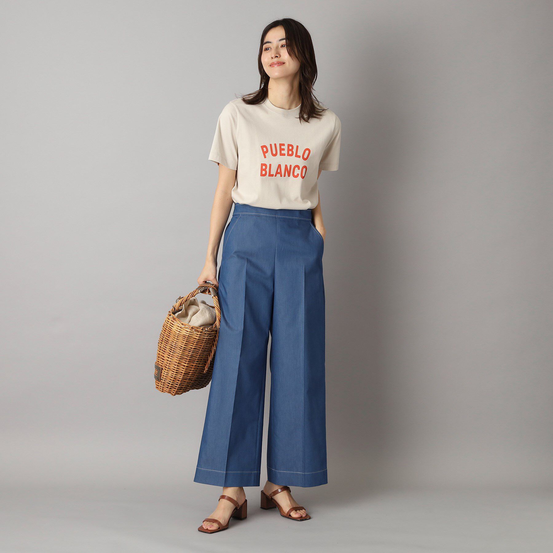 DRESSTERIOR「【洗える/接触冷感/後ろウエストゴム】イージーウエストワイドデニムパンツ」|その他|