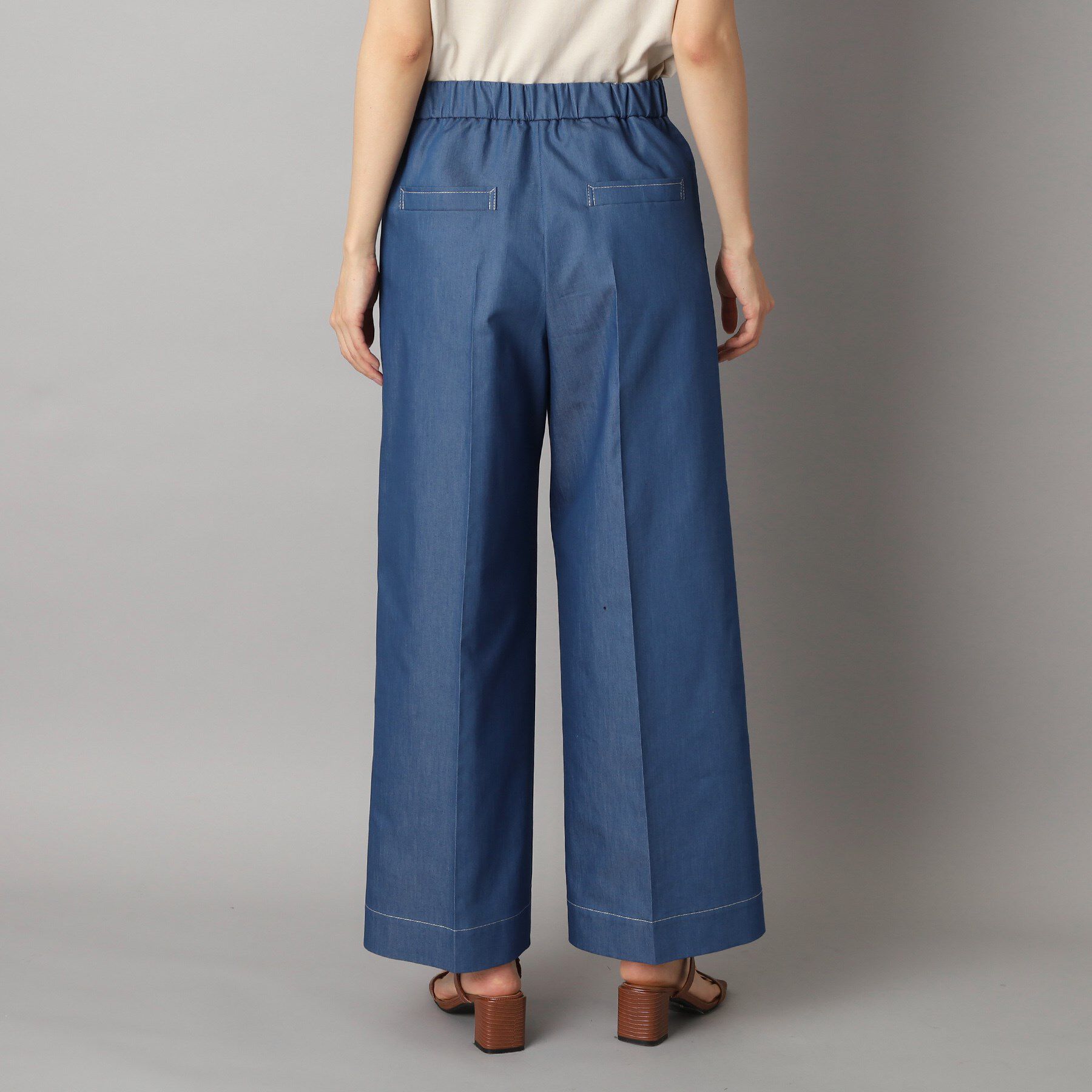 DRESSTERIOR「【洗える/接触冷感/後ろウエストゴム】イージーウエストワイドデニムパンツ」|その他|