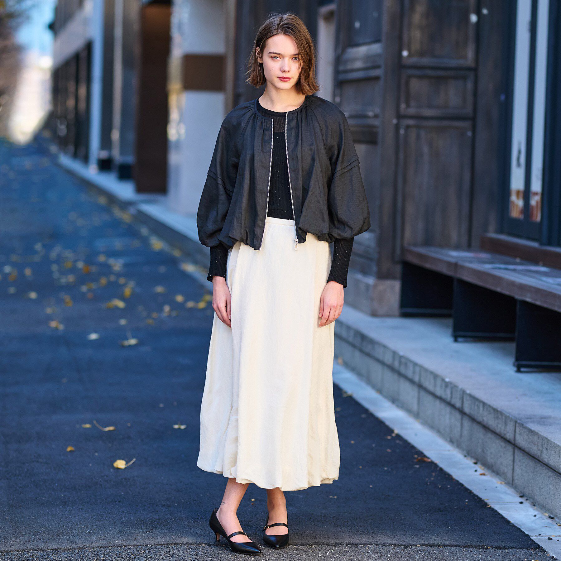 DRESSTERIOR「【洗える/リネン100％】ウォッシャブルペーパーリネンブルゾン」|ブルゾン・スタジャン|