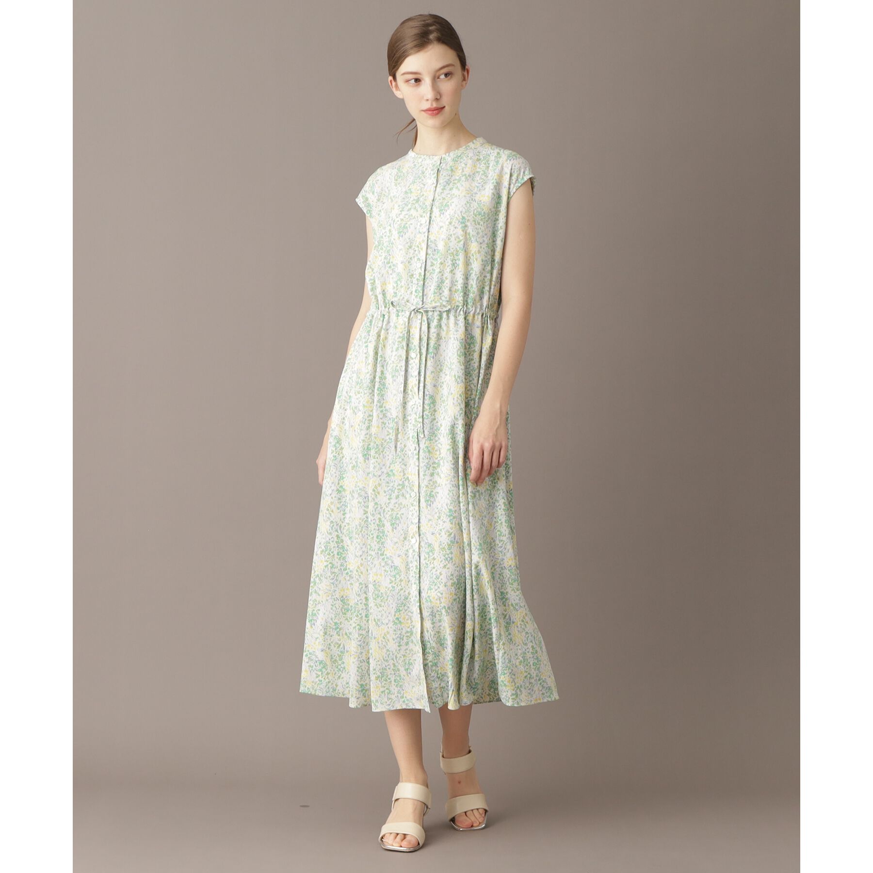 DRESSTERIOR「【ポケット付き/花柄】フラワープリントフレンチスリーブワンピ」|ワンピース|