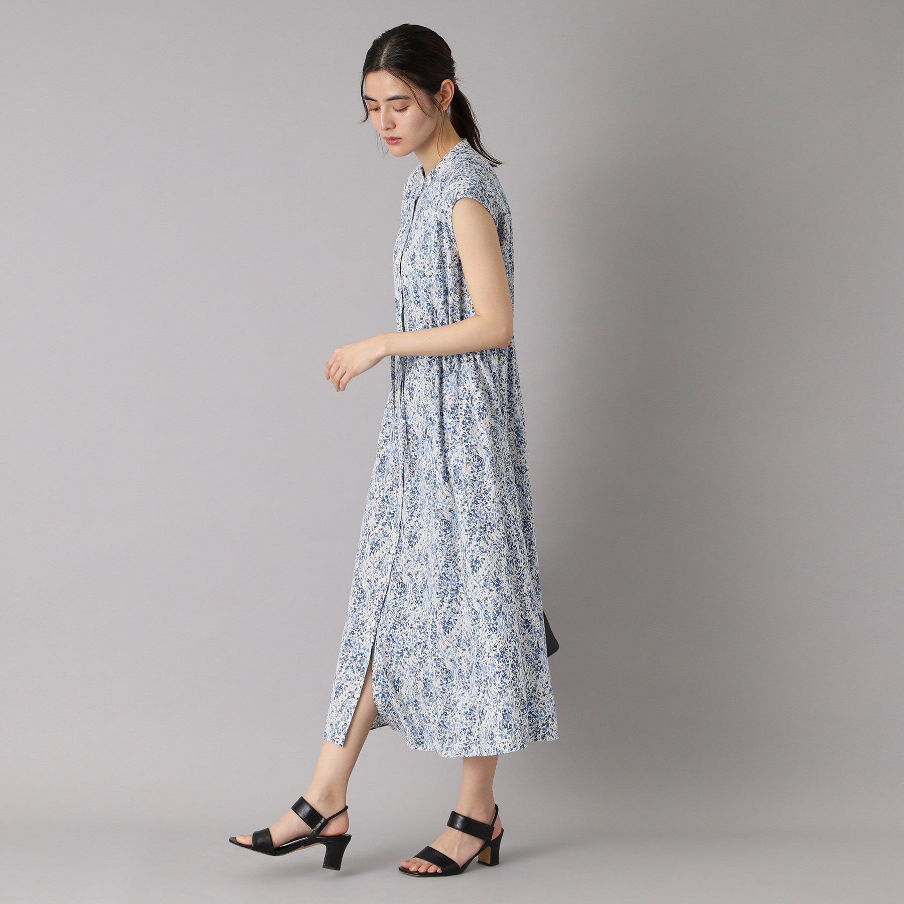 DRESSTERIOR「【ポケット付き/花柄】フラワープリントフレンチスリーブワンピ」|ワンピース|