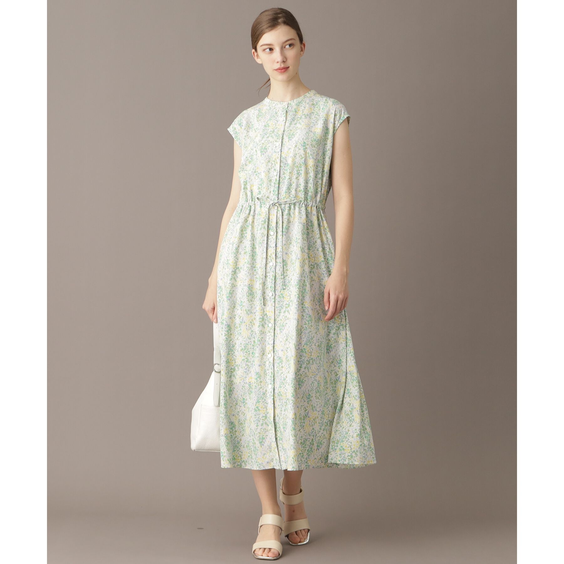 DRESSTERIOR「【ポケット付き/花柄】フラワープリントフレンチスリーブワンピ」|ワンピース|