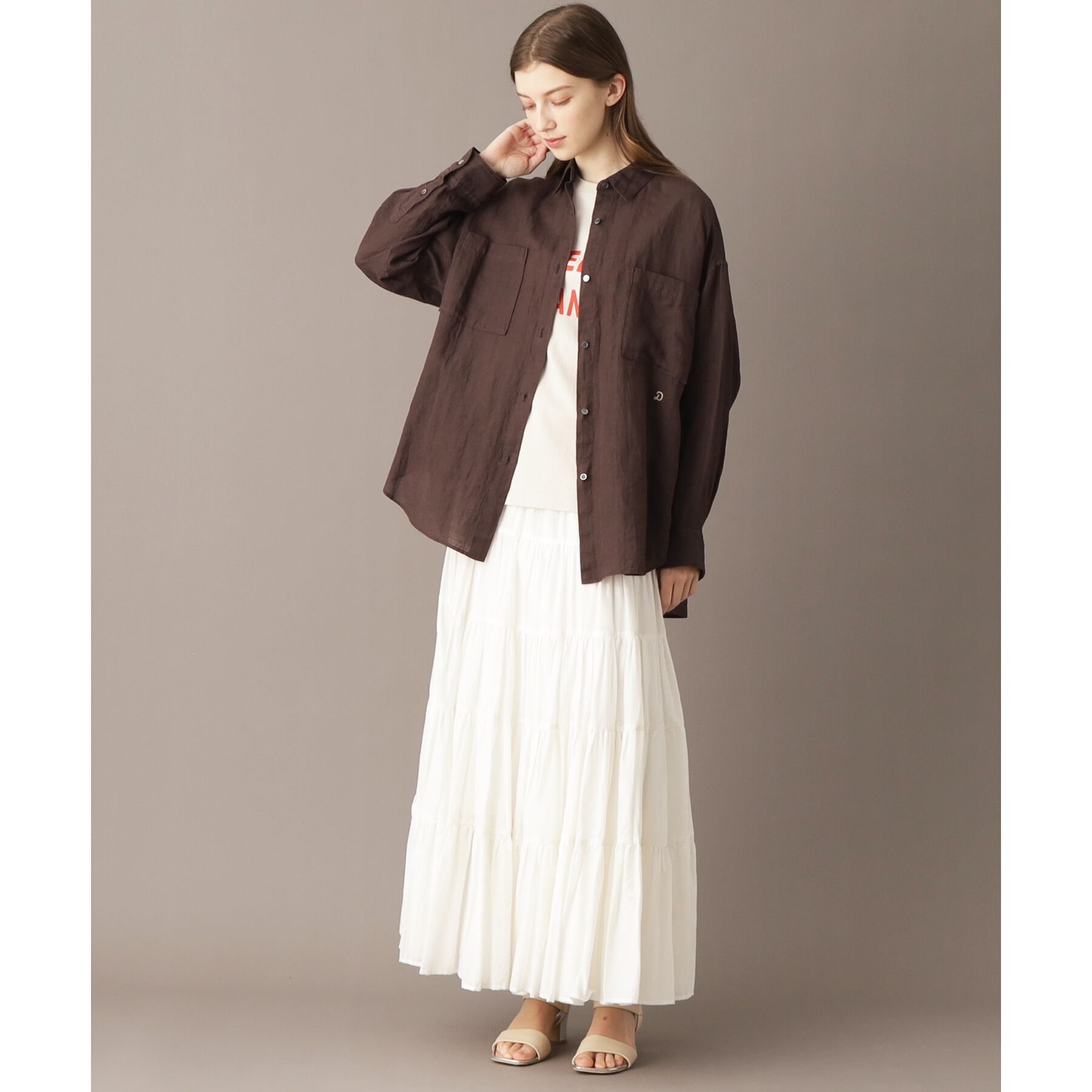 DRESSTERIOR「【人気定番/ラミー100％】ガーメントダイラミーシャツ」|シャツ・ブラウス|