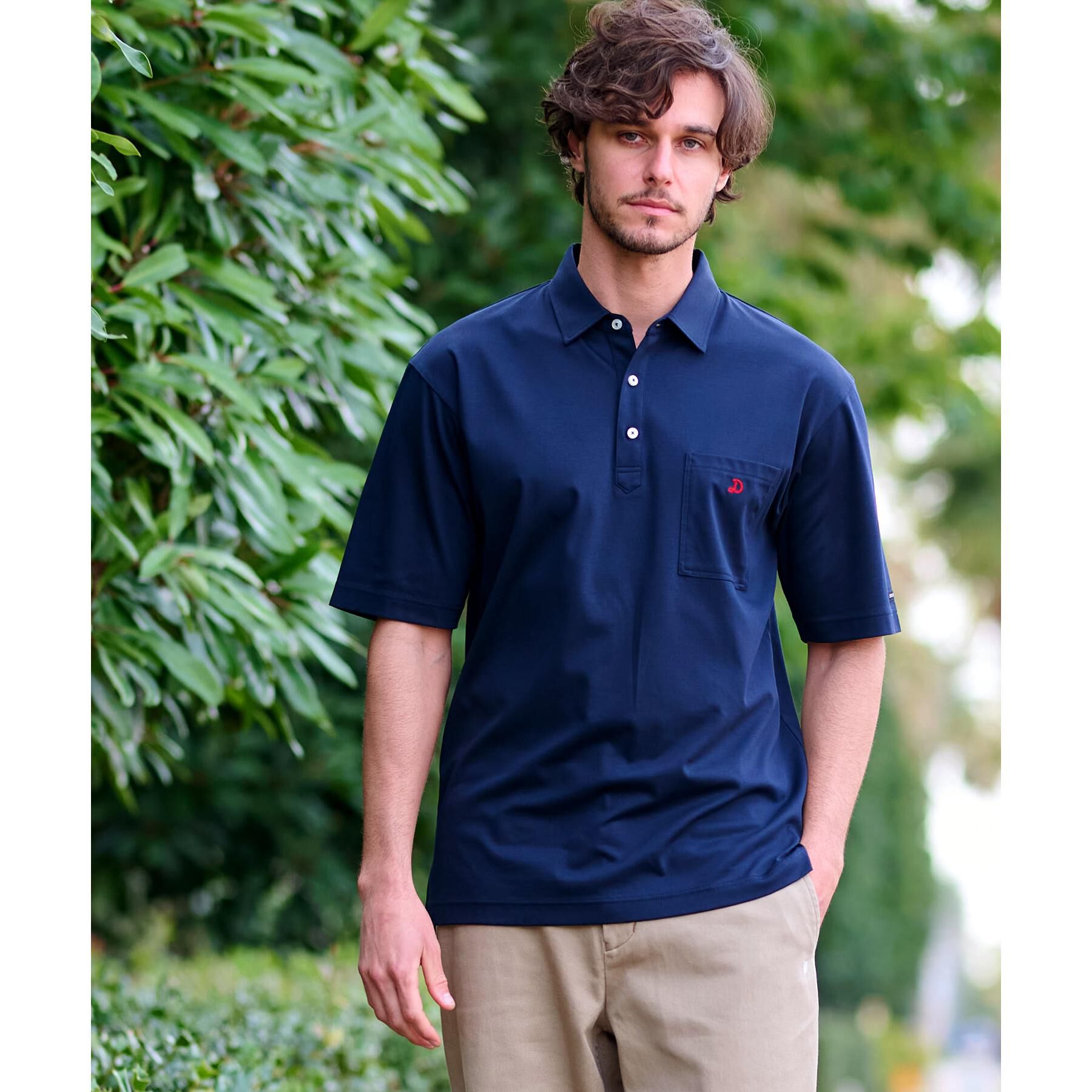 DRESSTERIOR「【接触冷感/抗菌防臭/消臭】ICE CLEAR COTTON オーバーフィットポロシャツ」|ポロシャツ|