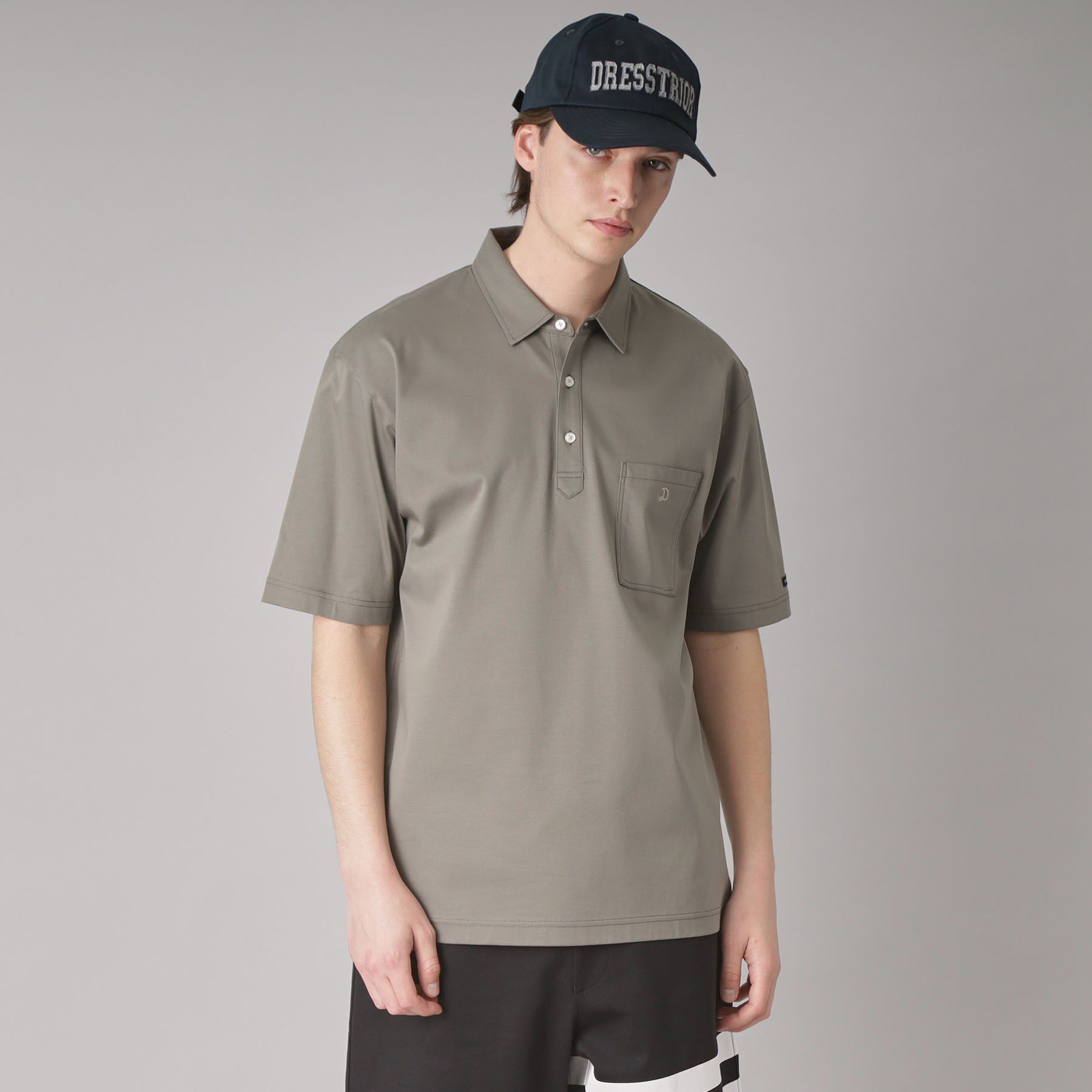 DRESSTERIOR「【接触冷感/抗菌防臭/消臭】ICE CLEAR COTTON オーバーフィットポロシャツ」|ポロシャツ|