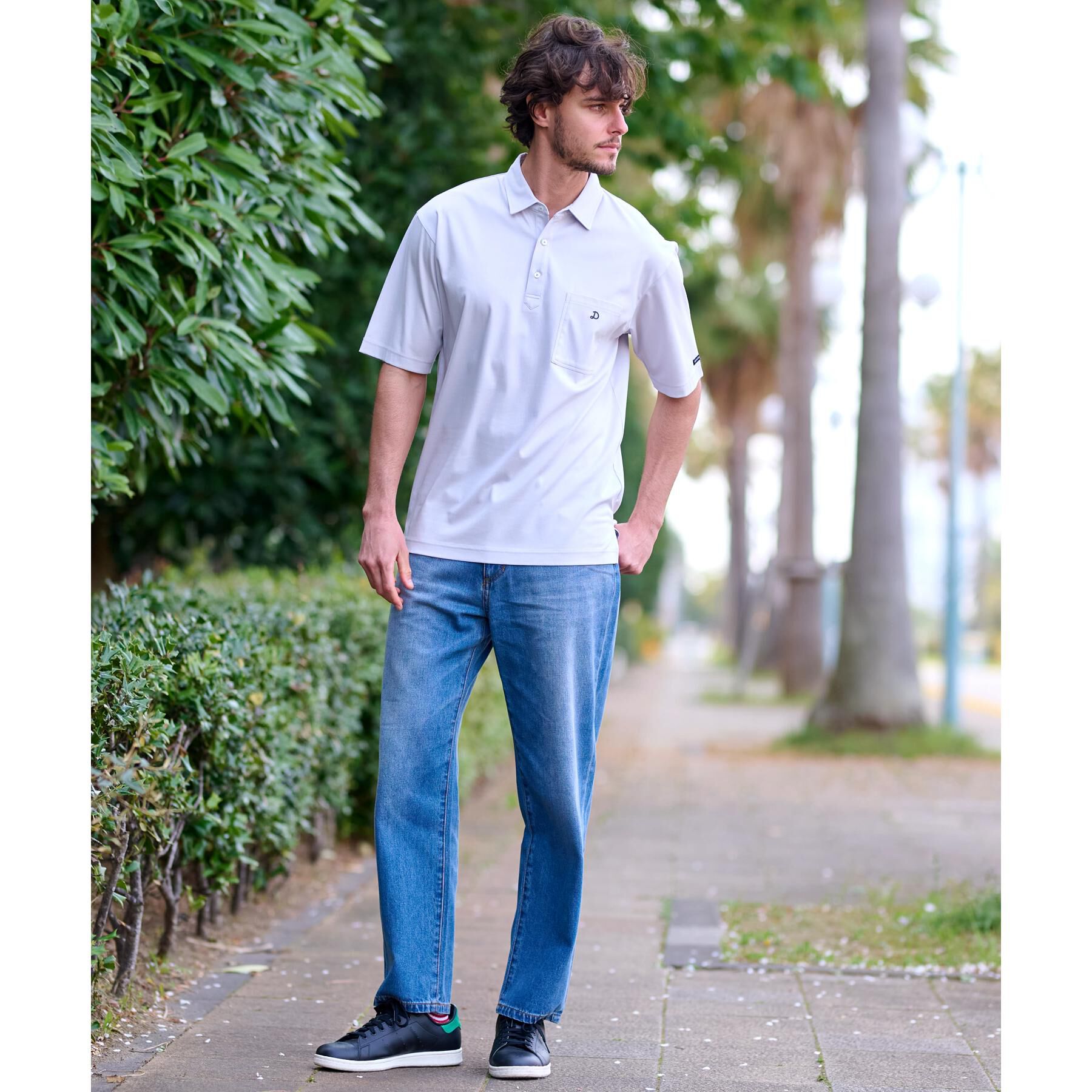 DRESSTERIOR「【接触冷感/抗菌防臭/消臭】ICE CLEAR COTTON オーバーフィットポロシャツ」|ポロシャツ|