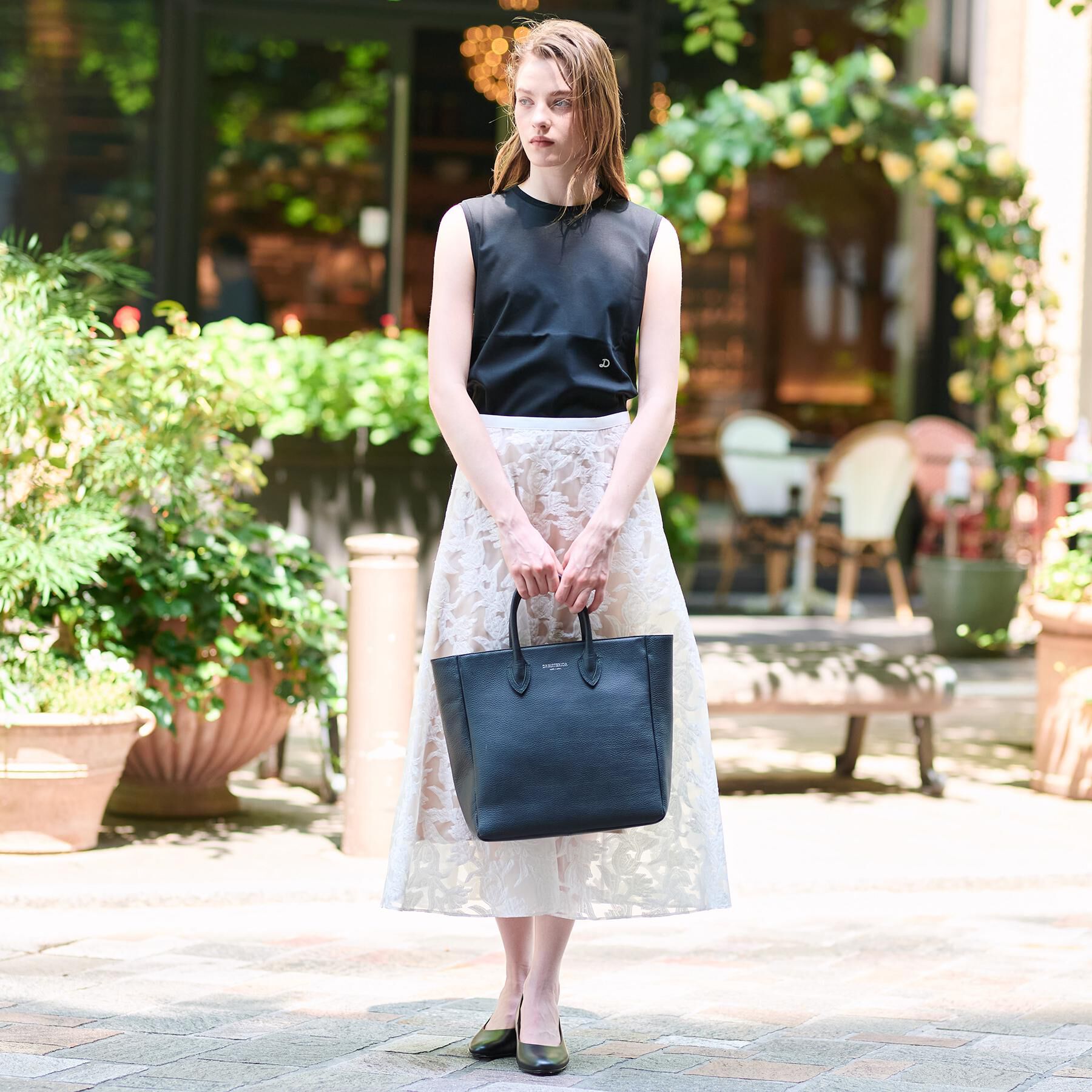 DRESSTERIOR「【接触冷感/抗菌防臭/消臭】アイスクリアコットンノースリーブT」|Tシャツ・カットソー|