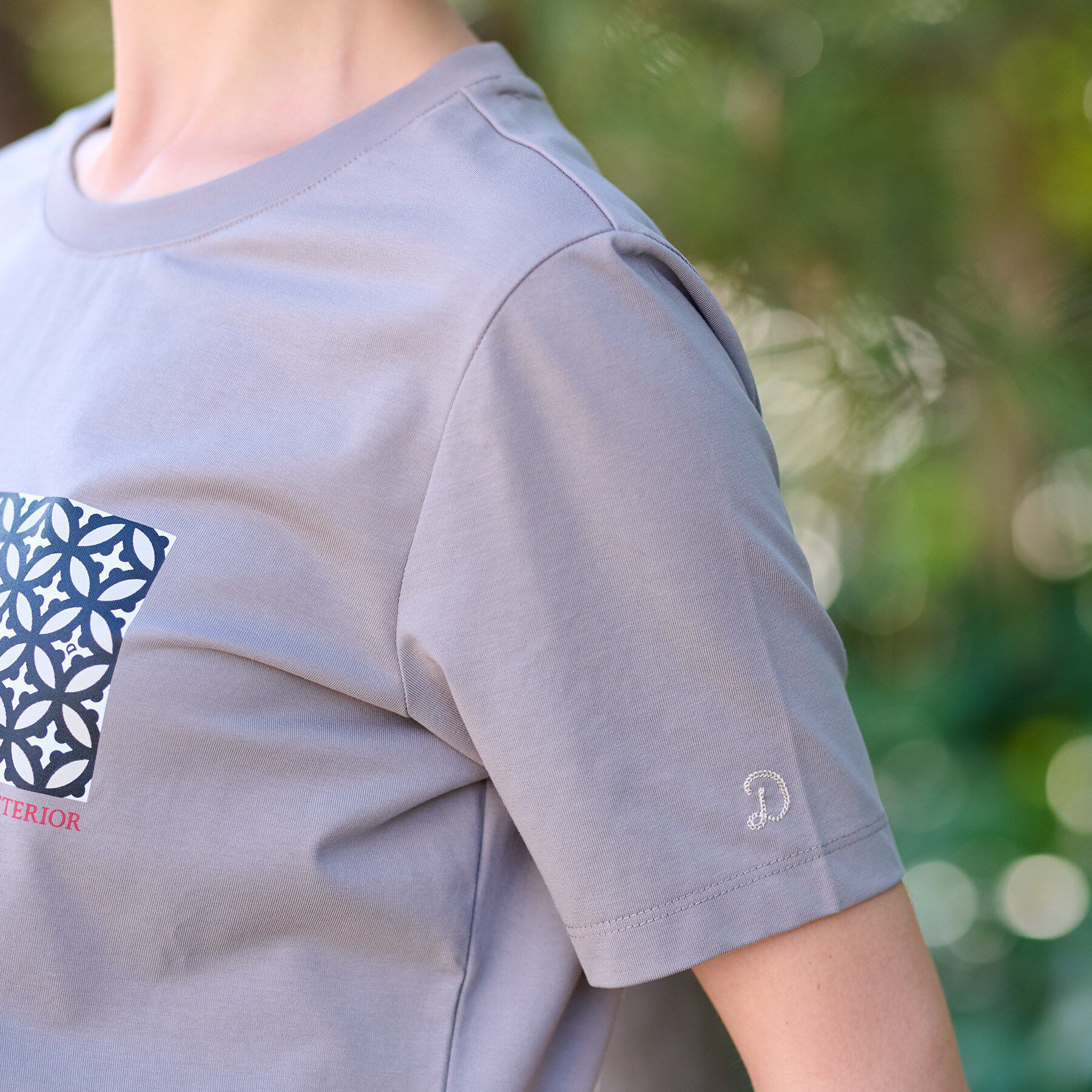 DRESSTERIOR「【接触冷感/UVカット】バックブリーズテックオーバーラップサークルプリントTシャツ」|Tシャツ・カットソー|