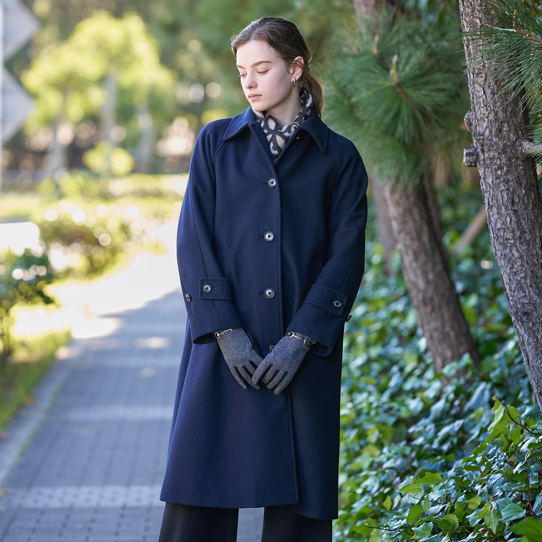 DRESSTERIOR「Super110sウールステンカラーコート」|ステンカラーコート|