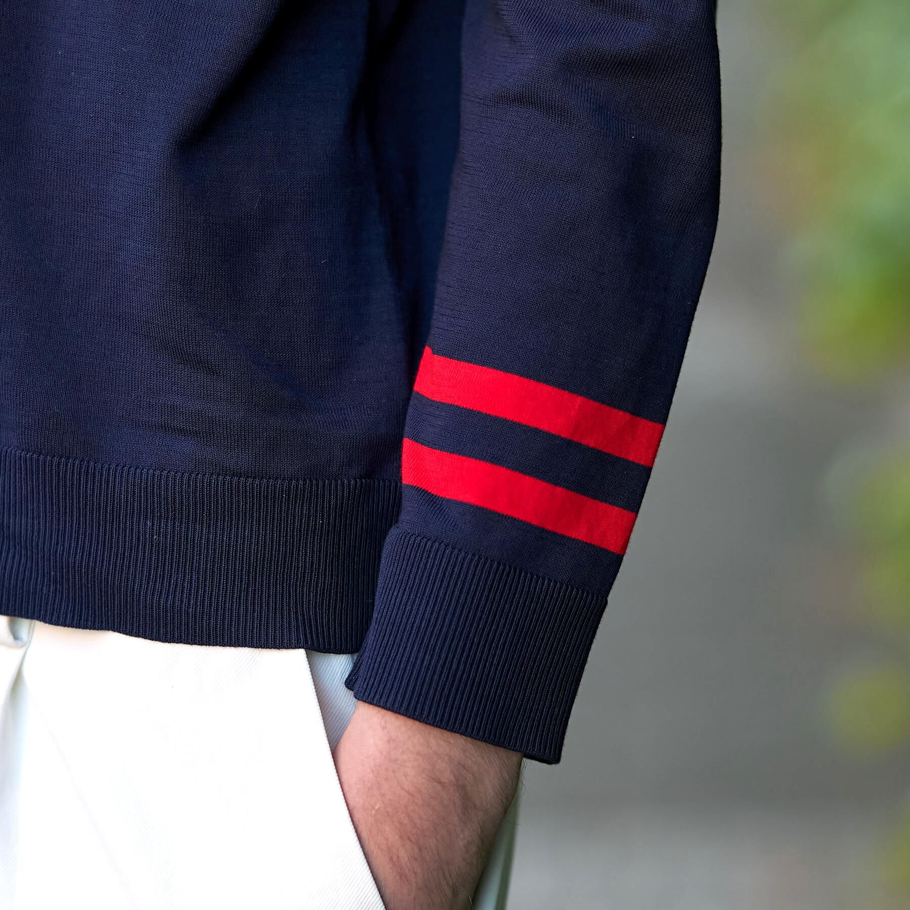 DRESSTERIOR「コットンシルク クルーニット」|ニット・セーター|