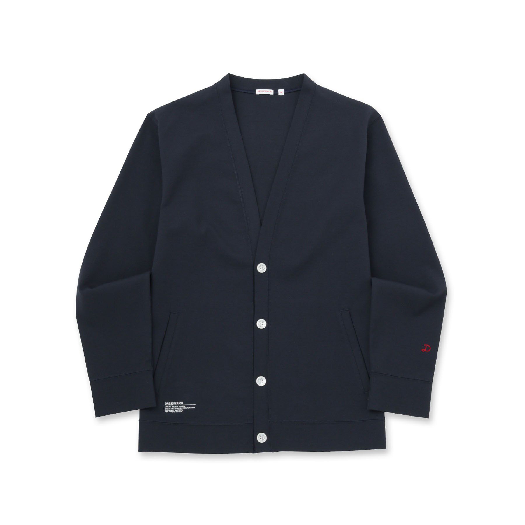 DRESSTERIOR「ドライタッチ ハイカウントカットソー カーデ」|カーディガン|ネイビー(094)
