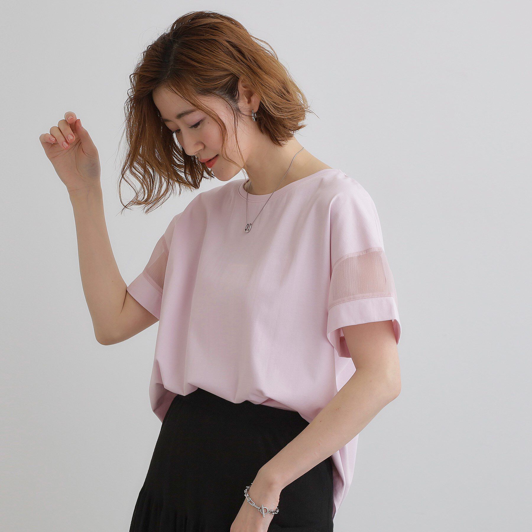 grove「【UVカット・接触冷感】シアードッキングTシャツ」|Tシャツ・カットソー|