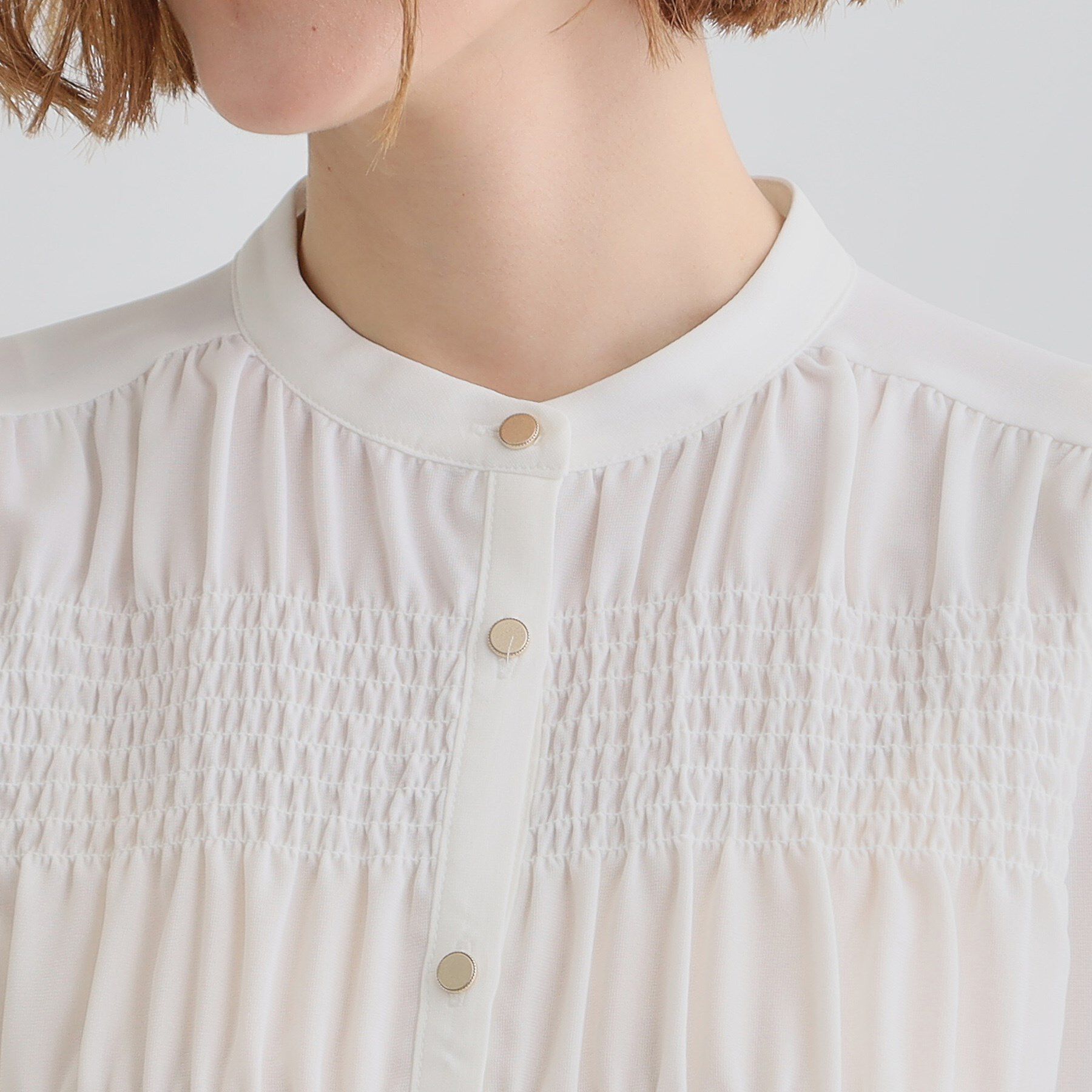 grove「大人の抜け感シアースラブシャーリングブラウス」|シャツ・ブラウス|