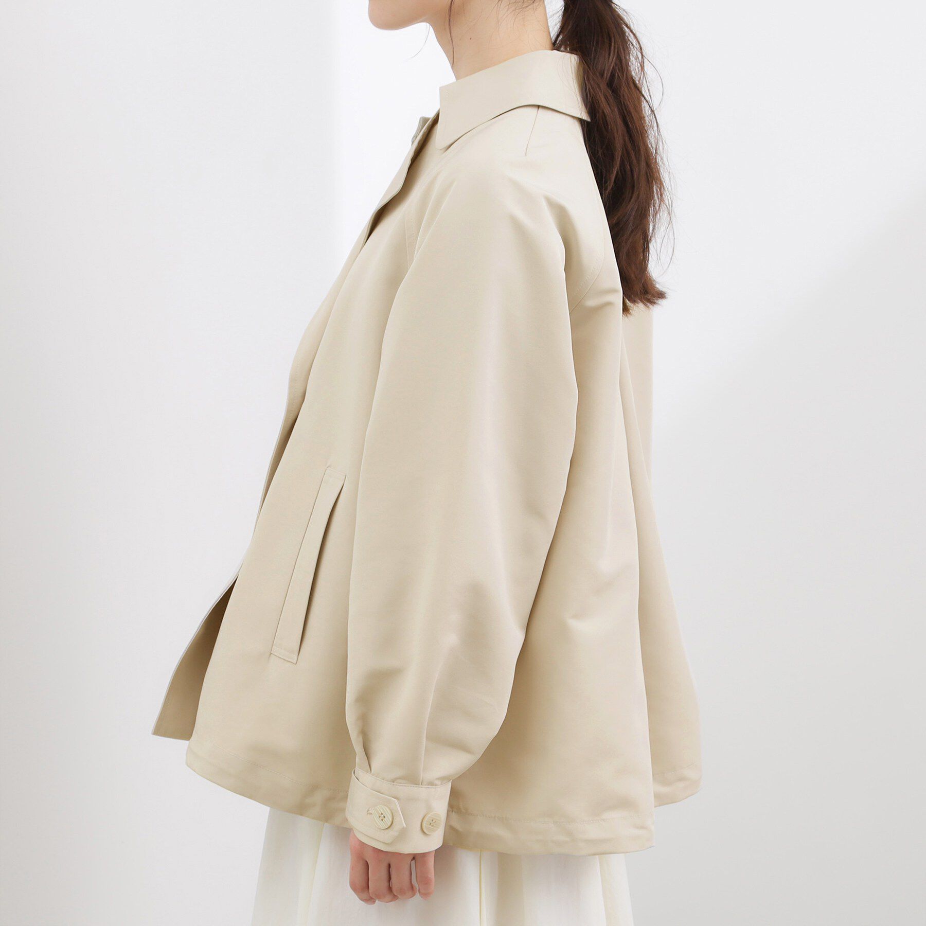 grove「【撥水／シルエット2WAY】軽やかミドルトレンチコート」|トレンチコート|