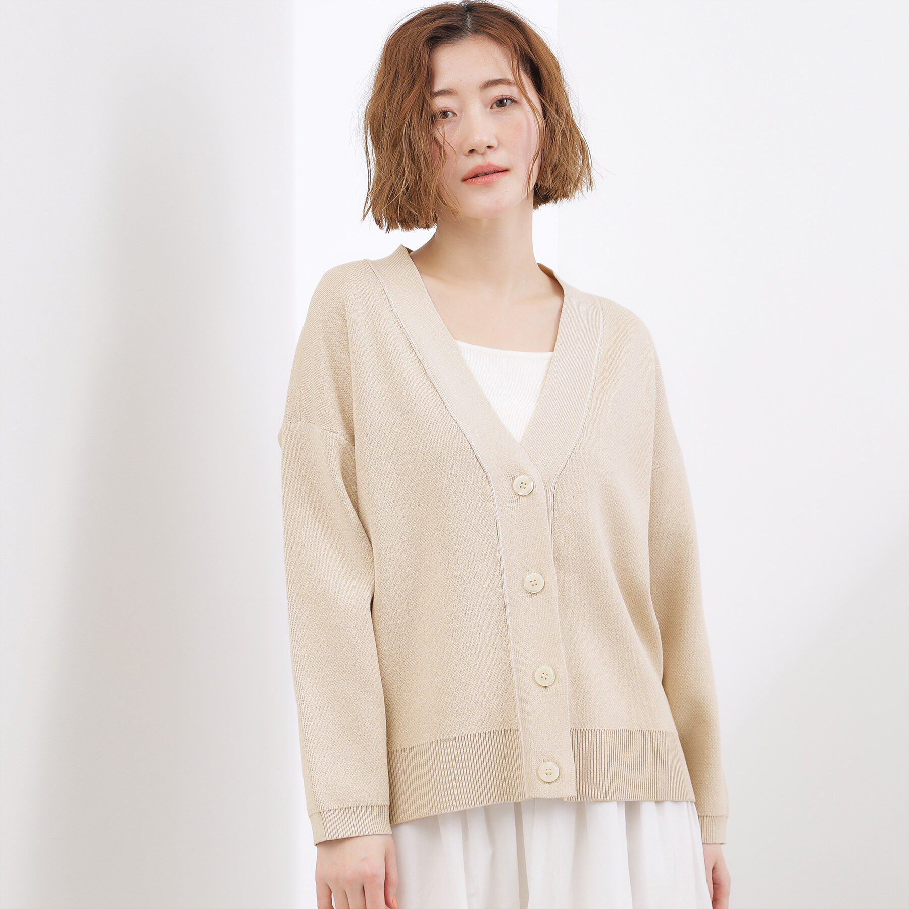 grove「オーバーサイズVネックカーディガン」|カーディガン|
