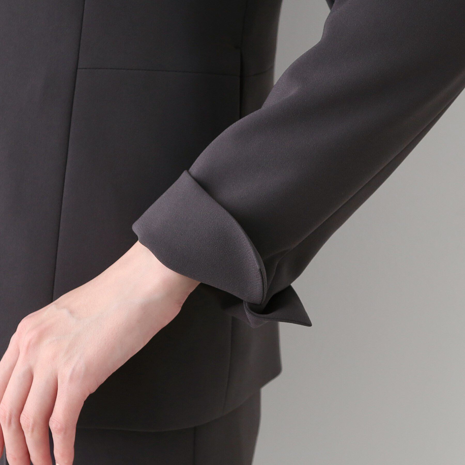 INDIVI「【日本製／トリアセテート混】スタイルアップ ノーカラージャケット」|スーツ|