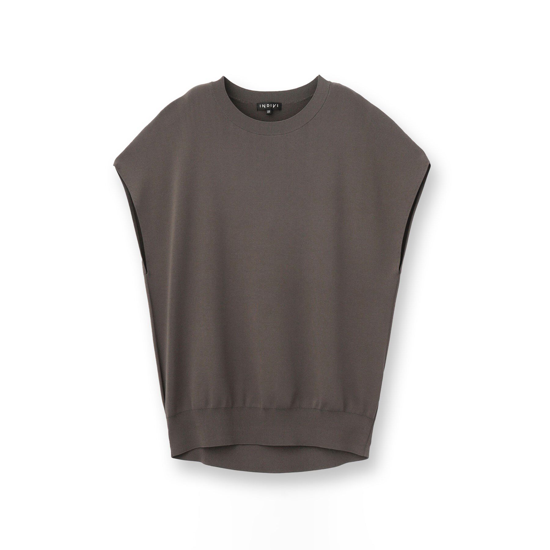 INDIVI「【洗える／SETUP可能】フレンチスリーブ イージーニット」|ニット・セーター|