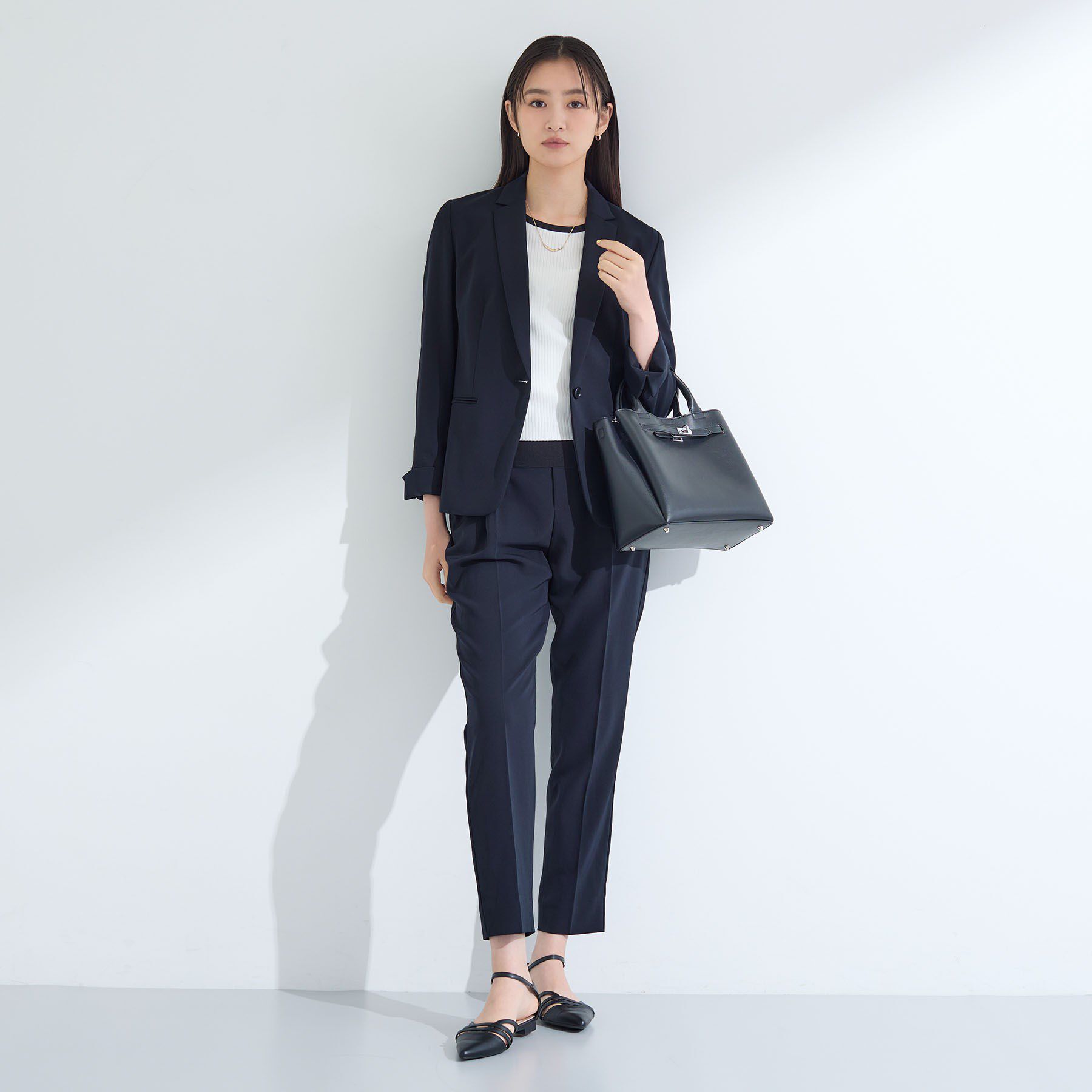 INDIVI「【洗える／UVケア】ストレッチテーラードジャケット」|スーツ|