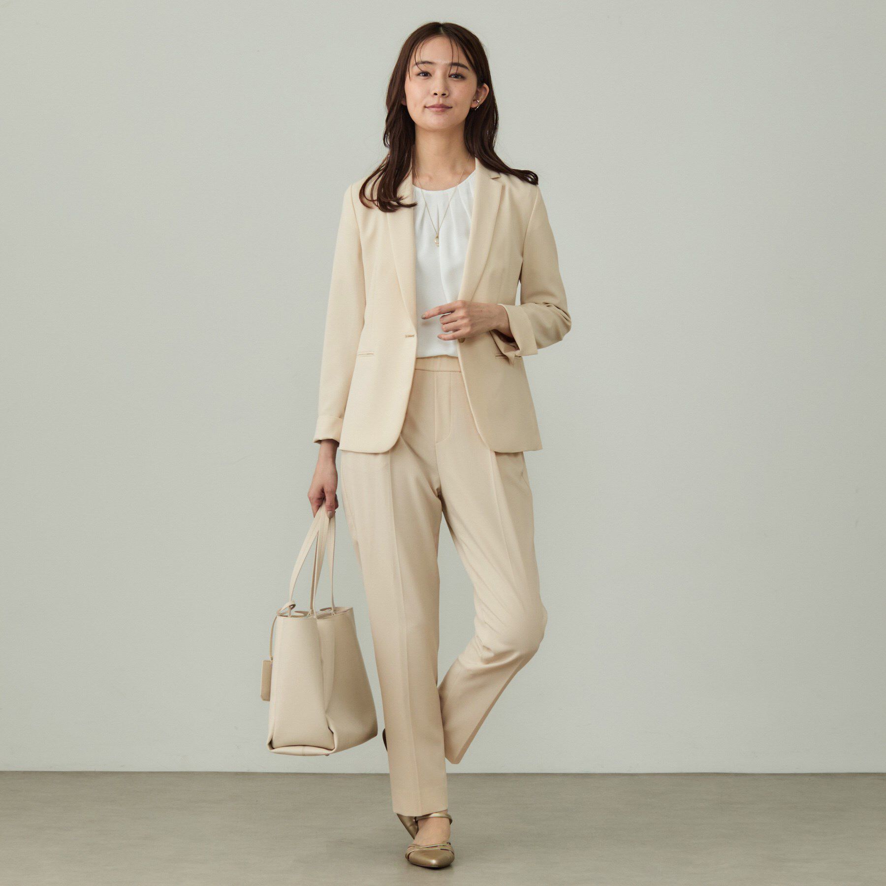 INDIVI「【洗える／UVケア】ストレッチテーラードジャケット」|スーツ|