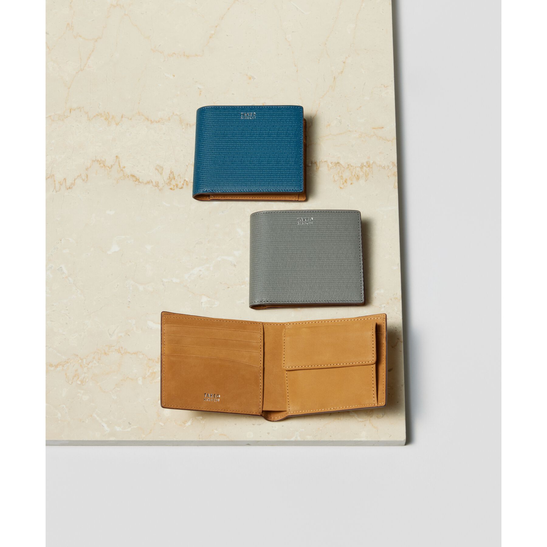 TAKEO KIKUCHI「【ソフト＆ナチュラル】ミニメッシュ レザー 2つ折り財布」|財布|