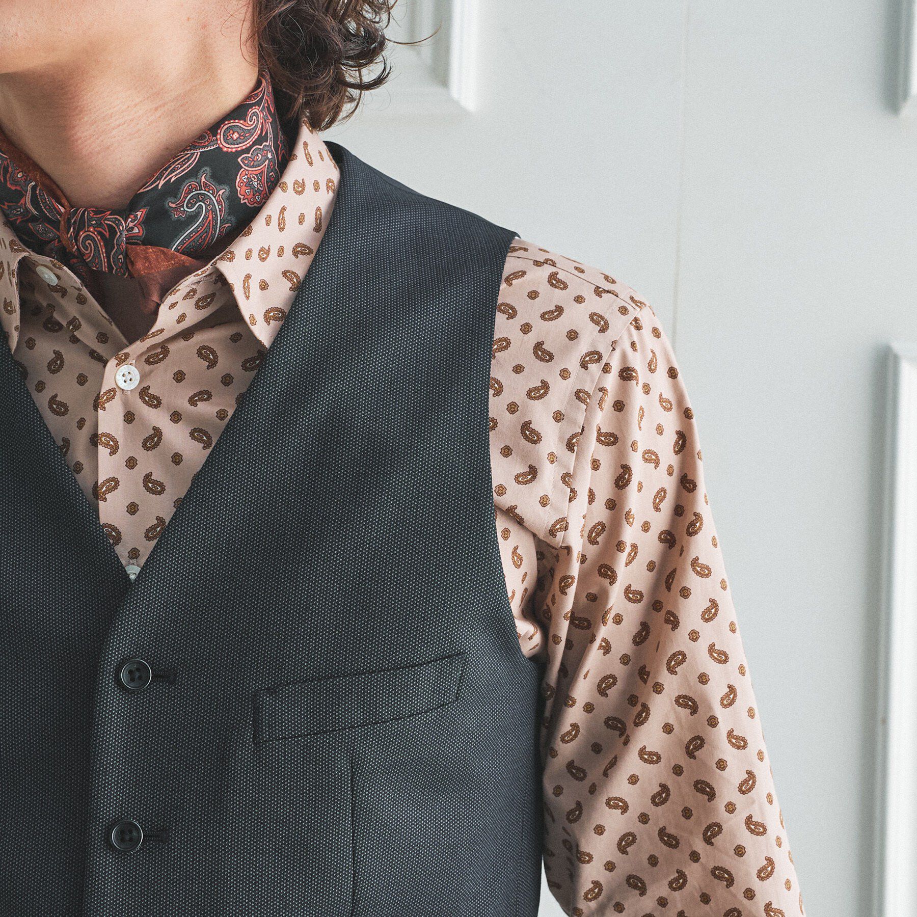 TAKEO KIKUCHI「【BOWLER HAT LABEL】ピンヘッドジャージ べスト」|スーツ|