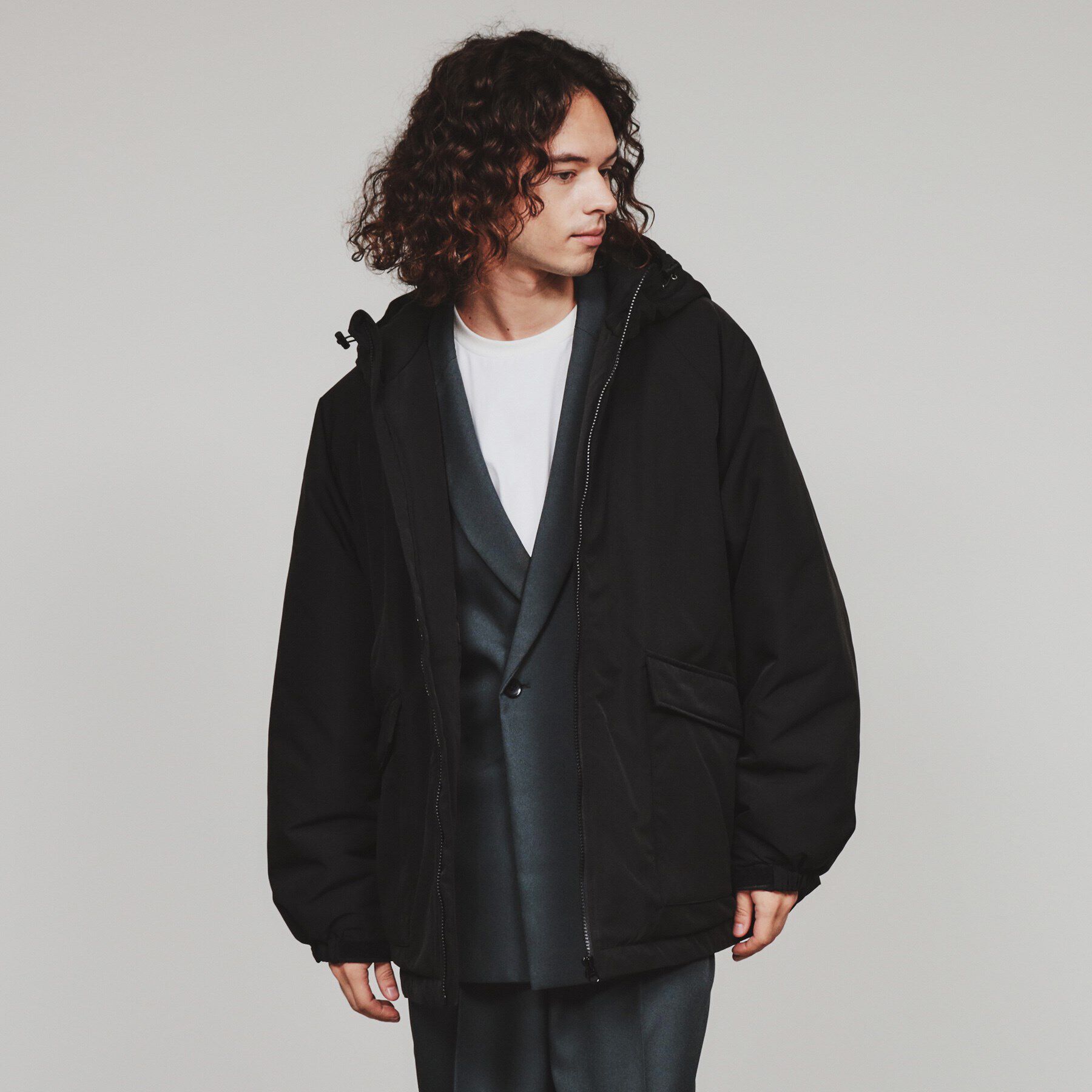 tk.TAKEO KIKUCHI「【マシンウォッシャブル】REPREVEフード中綿ブルゾン」|ブルゾン・スタジャン|