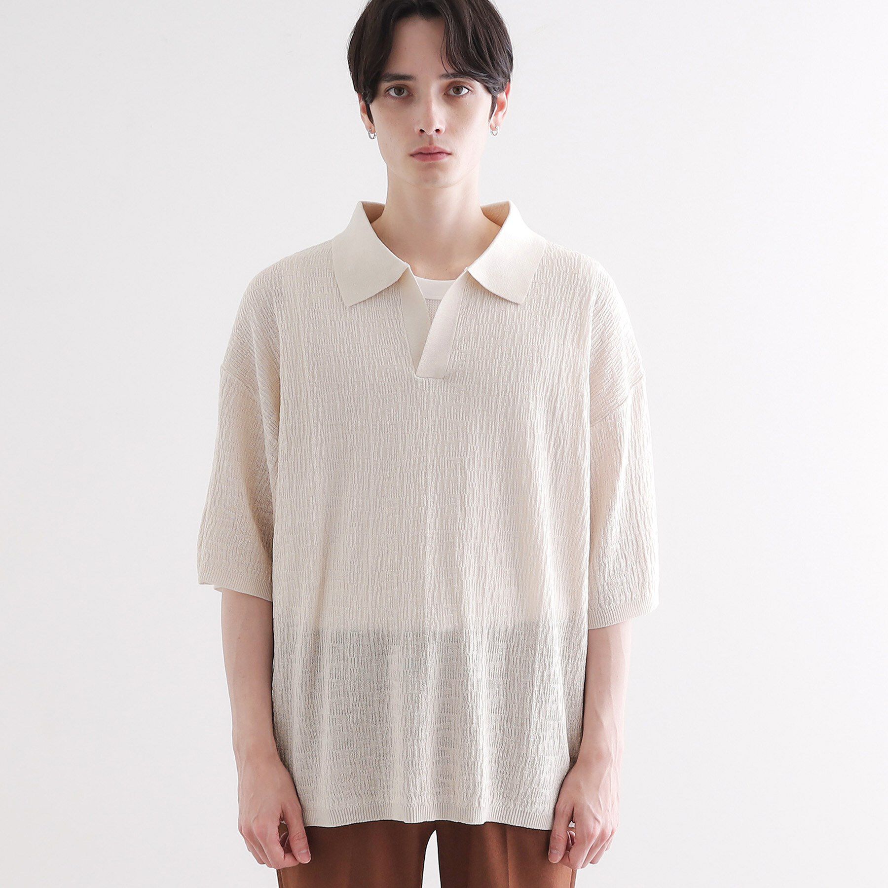 tk.TAKEO KIKUCHI「スキッパーニットポロシャツ」|ポロシャツ|