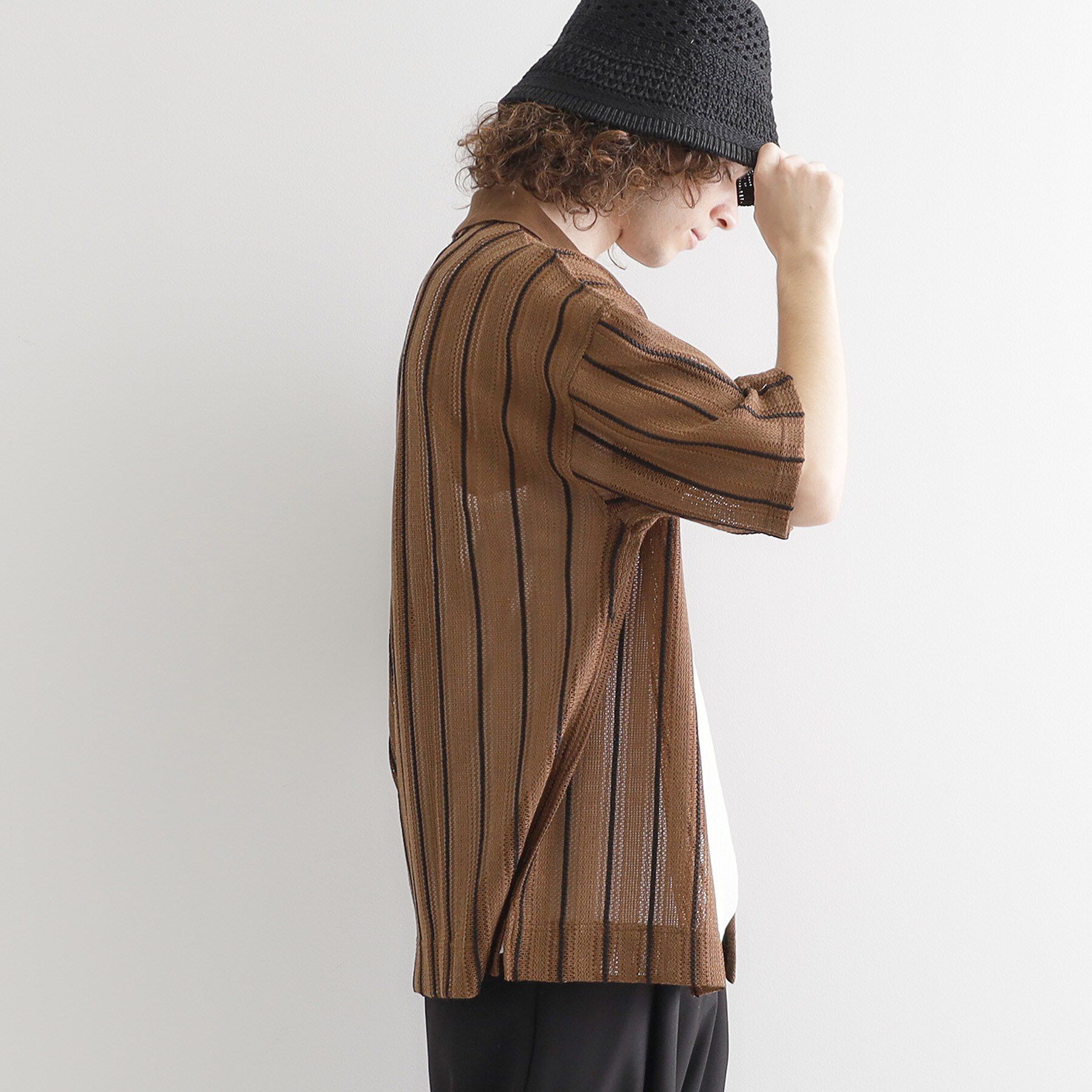 tk.TAKEO KIKUCHI「【セットアイテム】透かし編みオープンシャツ」|シャツ・ブラウス|