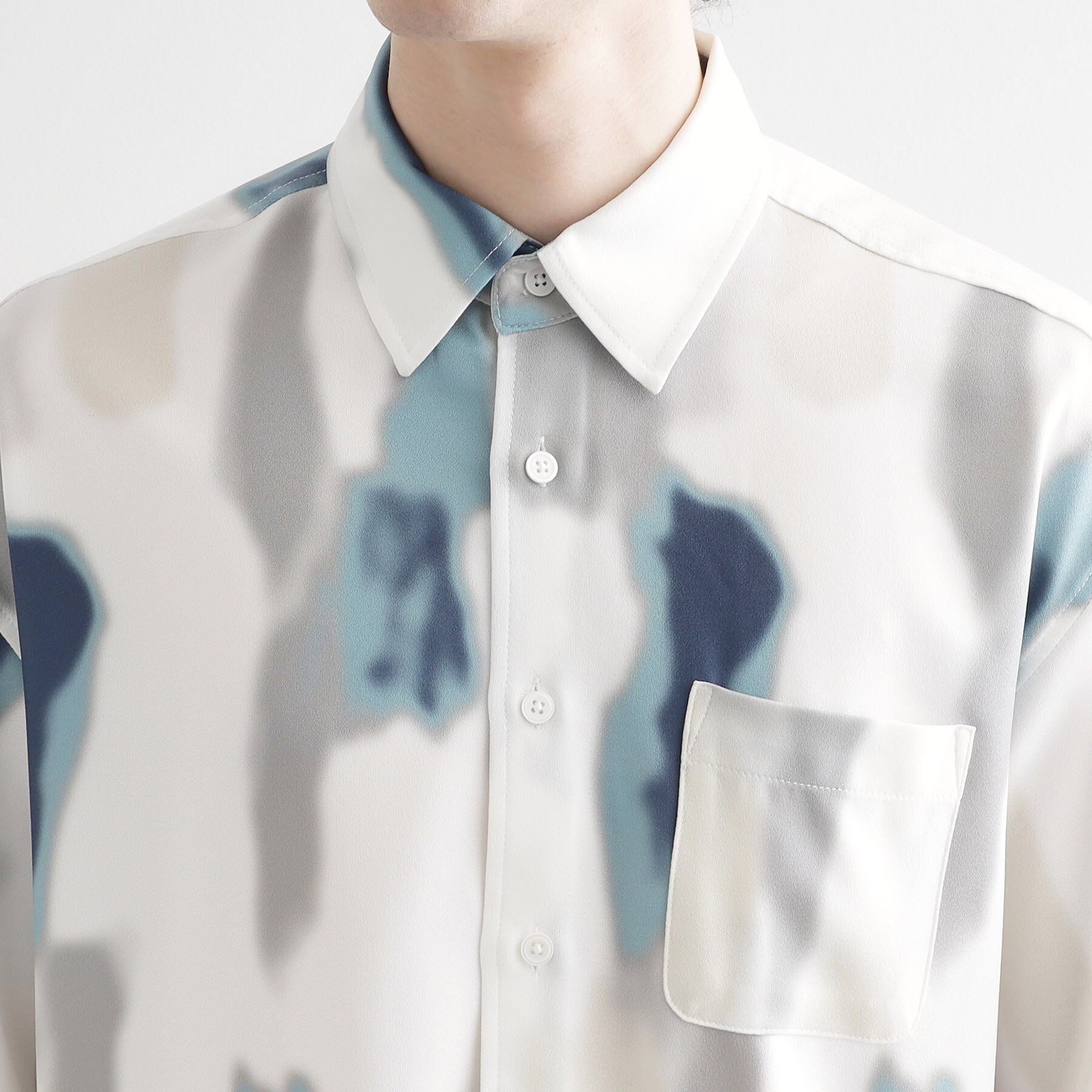 tk.TAKEO KIKUCHI「梨地ボカシプリントシャツ」|シャツ・ブラウス|