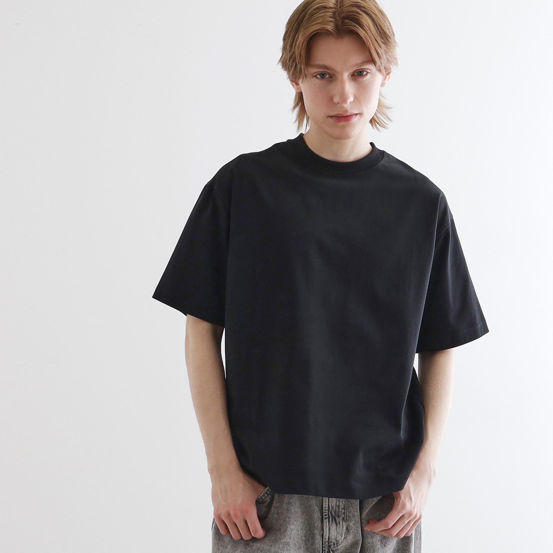 tk.TAKEO KIKUCHI「【接触冷感・抗菌・UVカット機能】フレンドリークールカットソー」|Tシャツ・カットソー|ブラック(019)