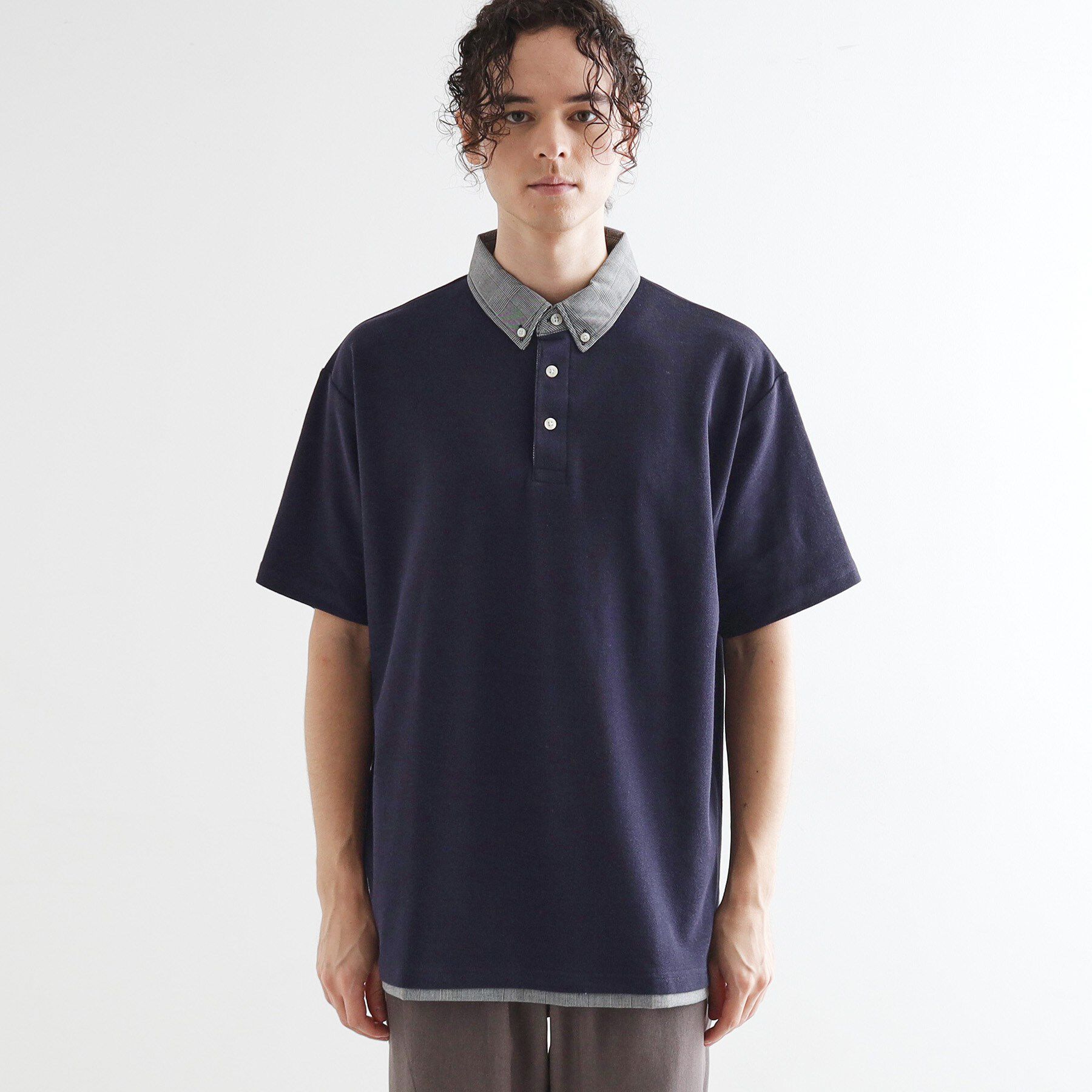 tk.TAKEO KIKUCHI「レイヤード鹿の子ポロシャツ」|ポロシャツ|